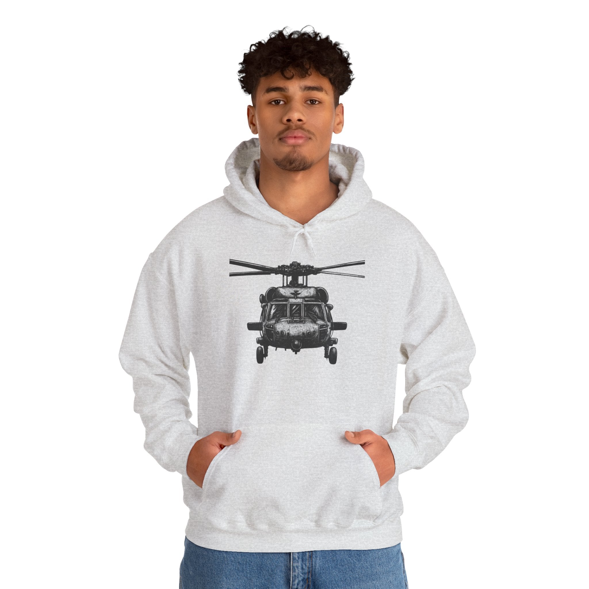Gildan Heavy Blend Hoodie-Black Hawk Helicopter Hoodie