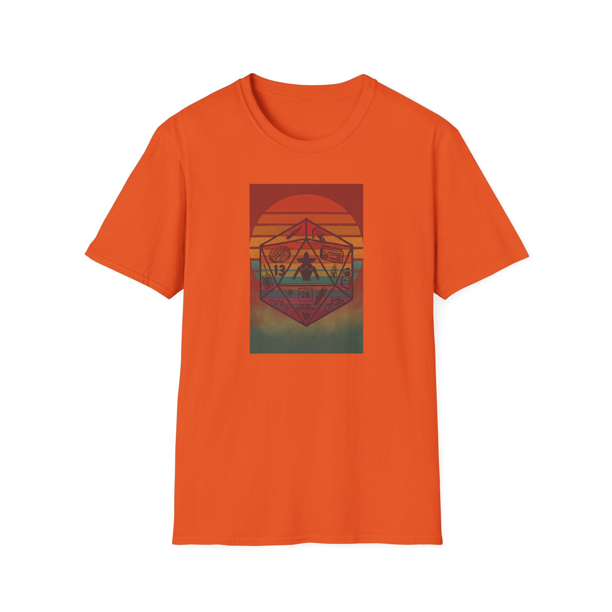 Gildan Unisex Softstyle® T-Shirt Retro Sunset 20sided Dice