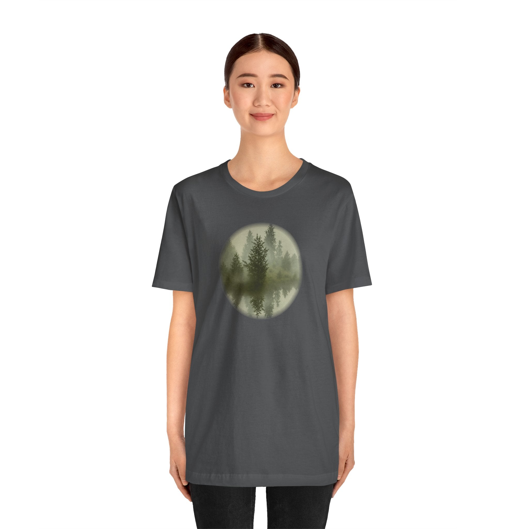 Bella+Canvas Unisex Jersery Short Sleeve T-Shirt — Floating Mirror Forest