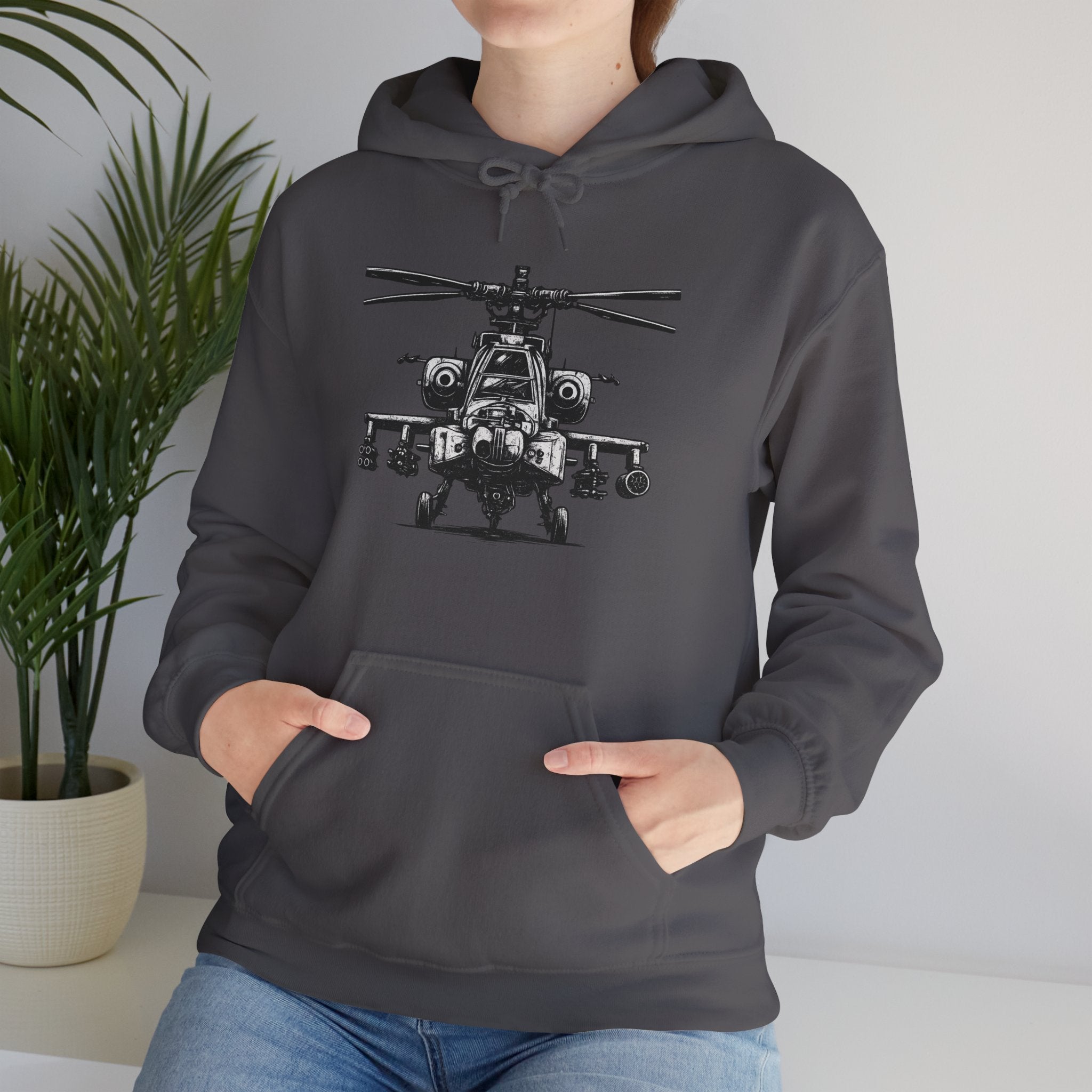 Gildan Heavy Blend Hoodie-Apache Helicopter Hoodie