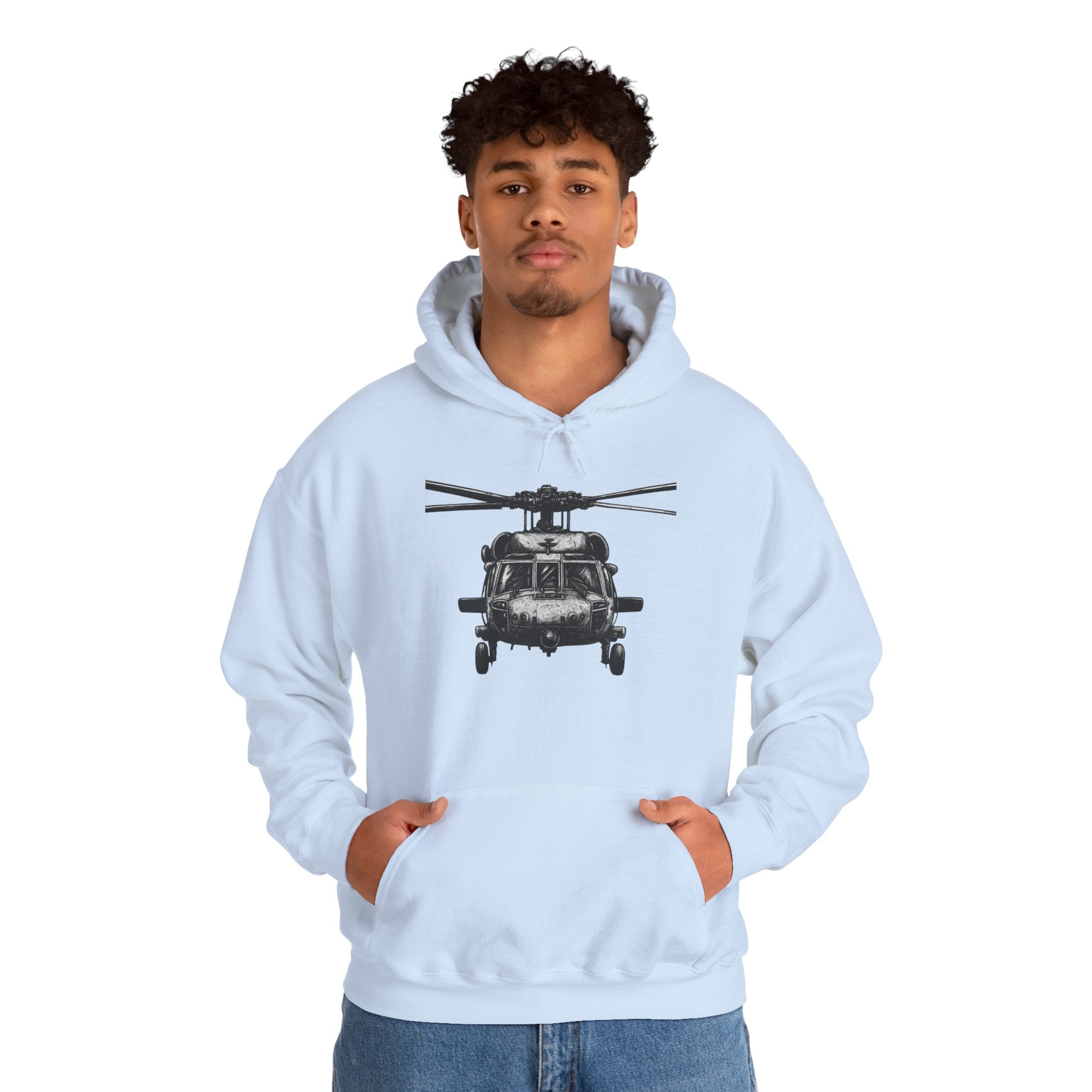 Gildan Heavy Blend Hoodie-Black Hawk Helicopter Hoodie