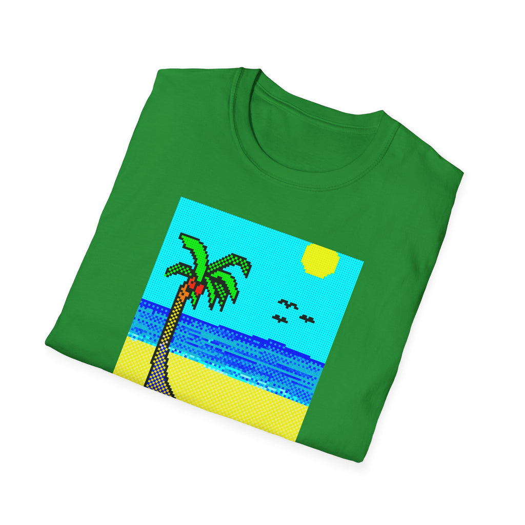 Gildan Unisex Softstyle® T-Shirt Retro MS Windows Card Theme Beaach