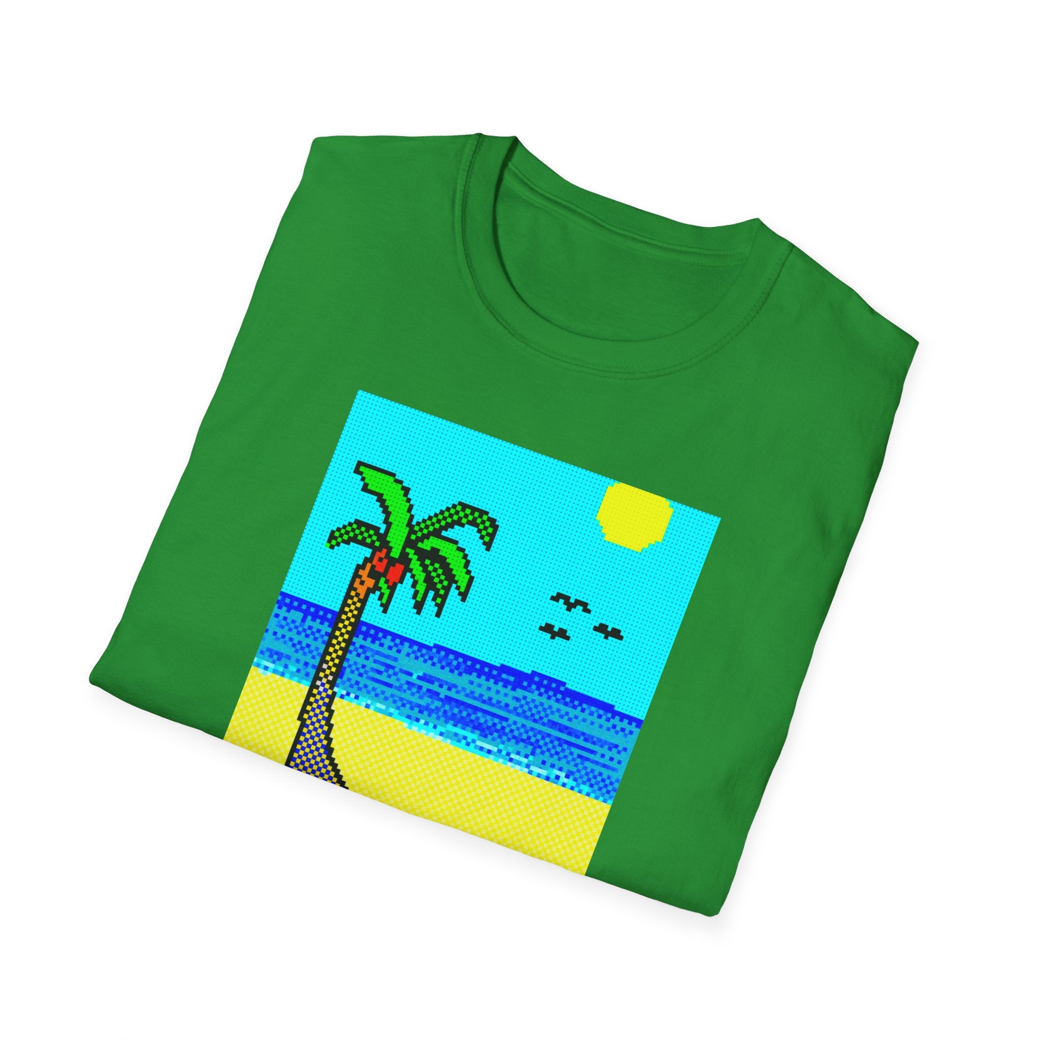 Gildan Unisex Softstyle® T-Shirt Retro MS Windows Card Theme Beaach