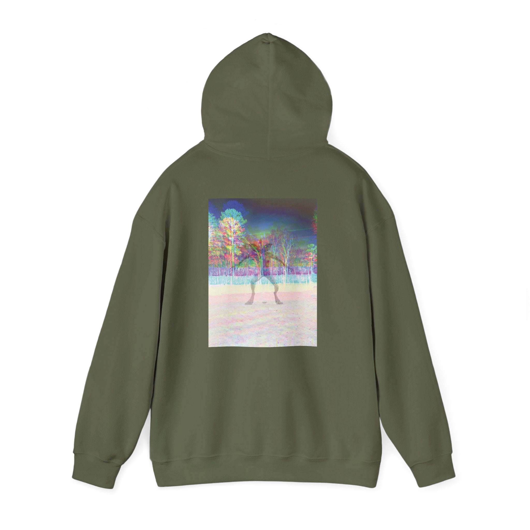 Gildan Heavy Blend Hoodie — Retro Stranger Things Monster Sweatshirt