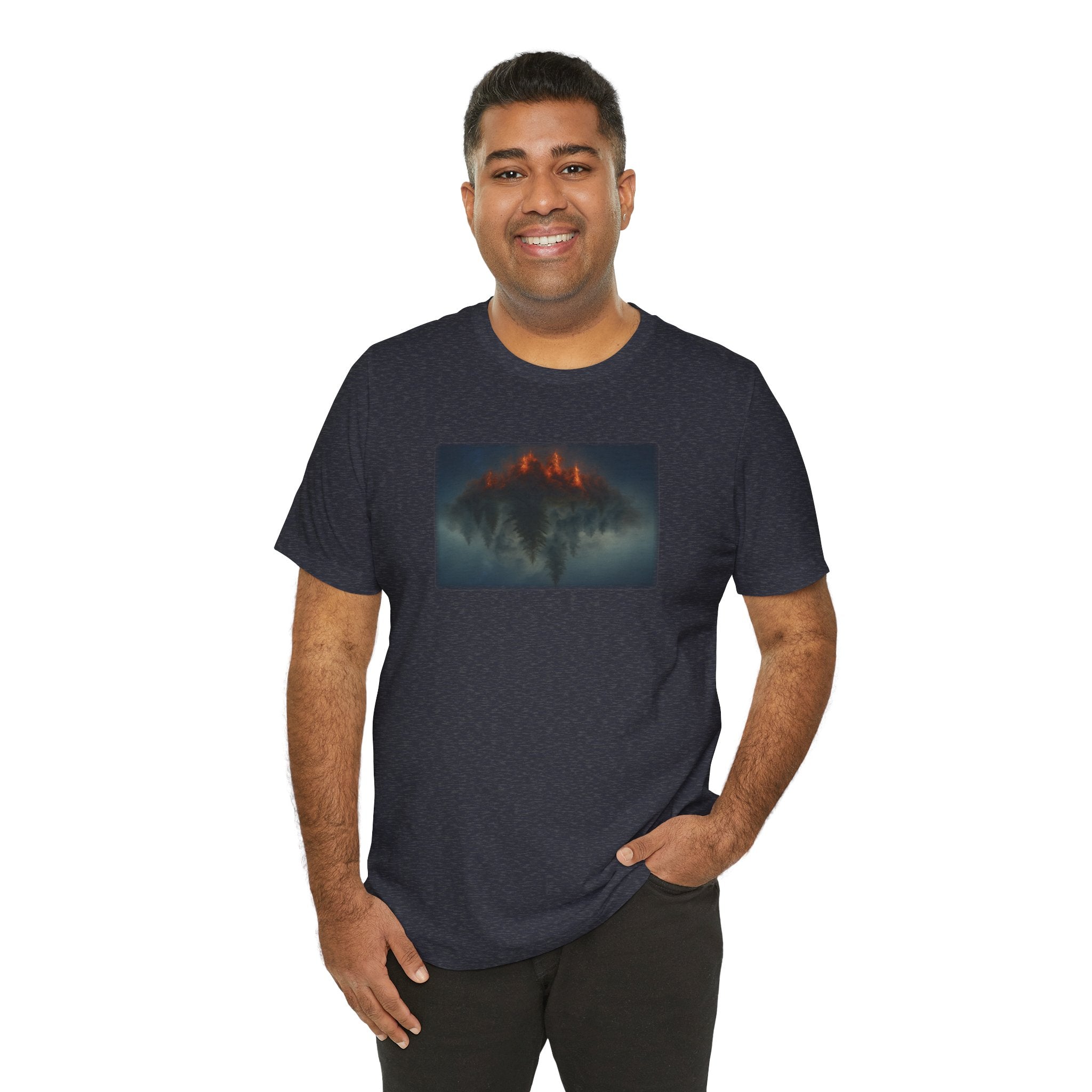 Bella+Canvas Unisex Jersery Short Sleeve T-Shirt — Upside down Forest Fire
