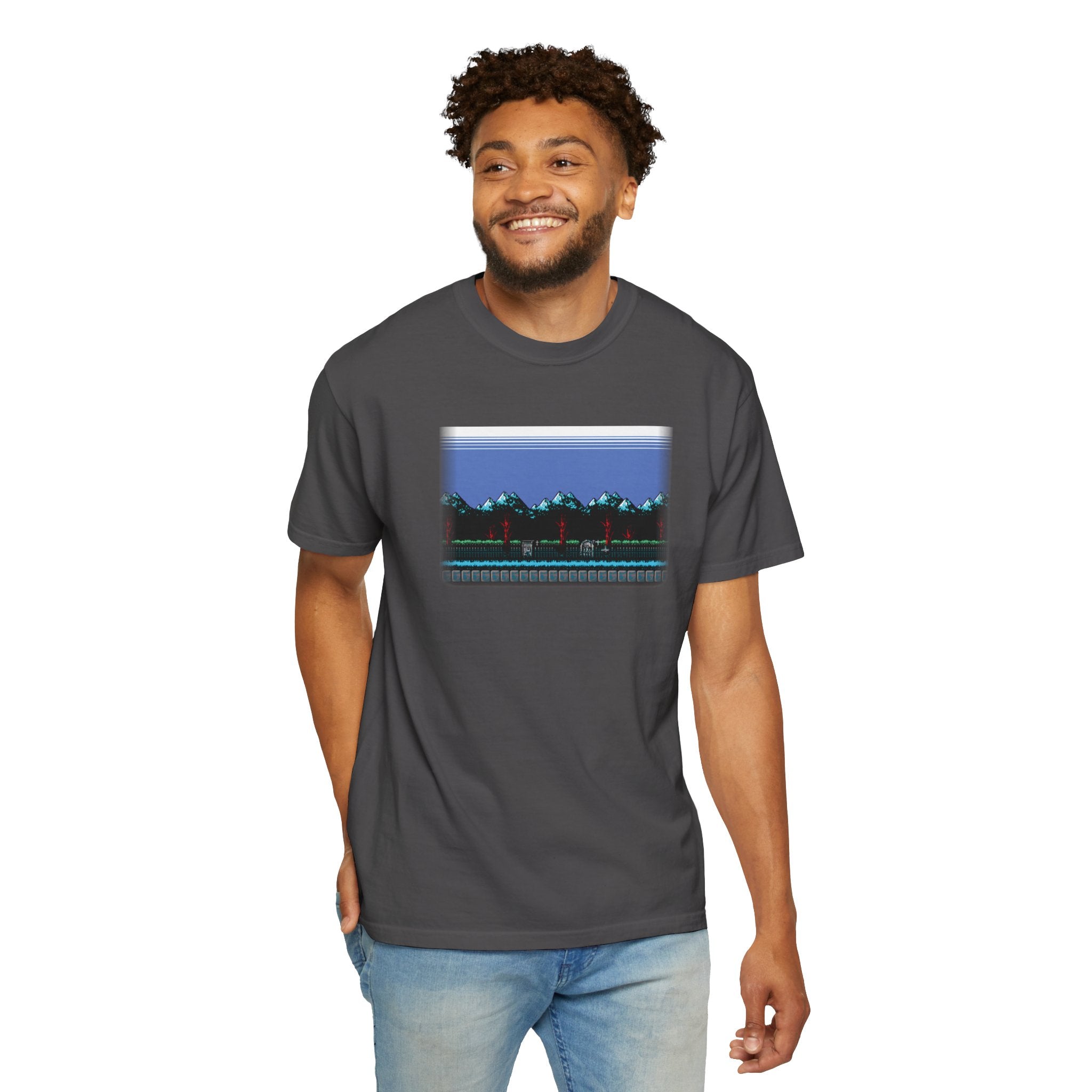 Comfort Colors® Garment-Dyed Short Sleeve Tee Graphic design-Simon's Quest scene