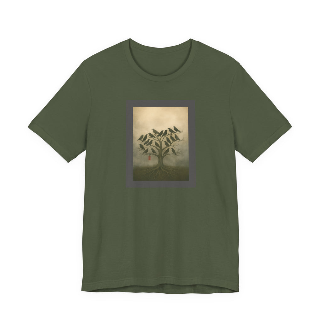 Bella+Canvas Unisex Jersery Short Sleeve T-Shirt Tree of Birds T-Shirt