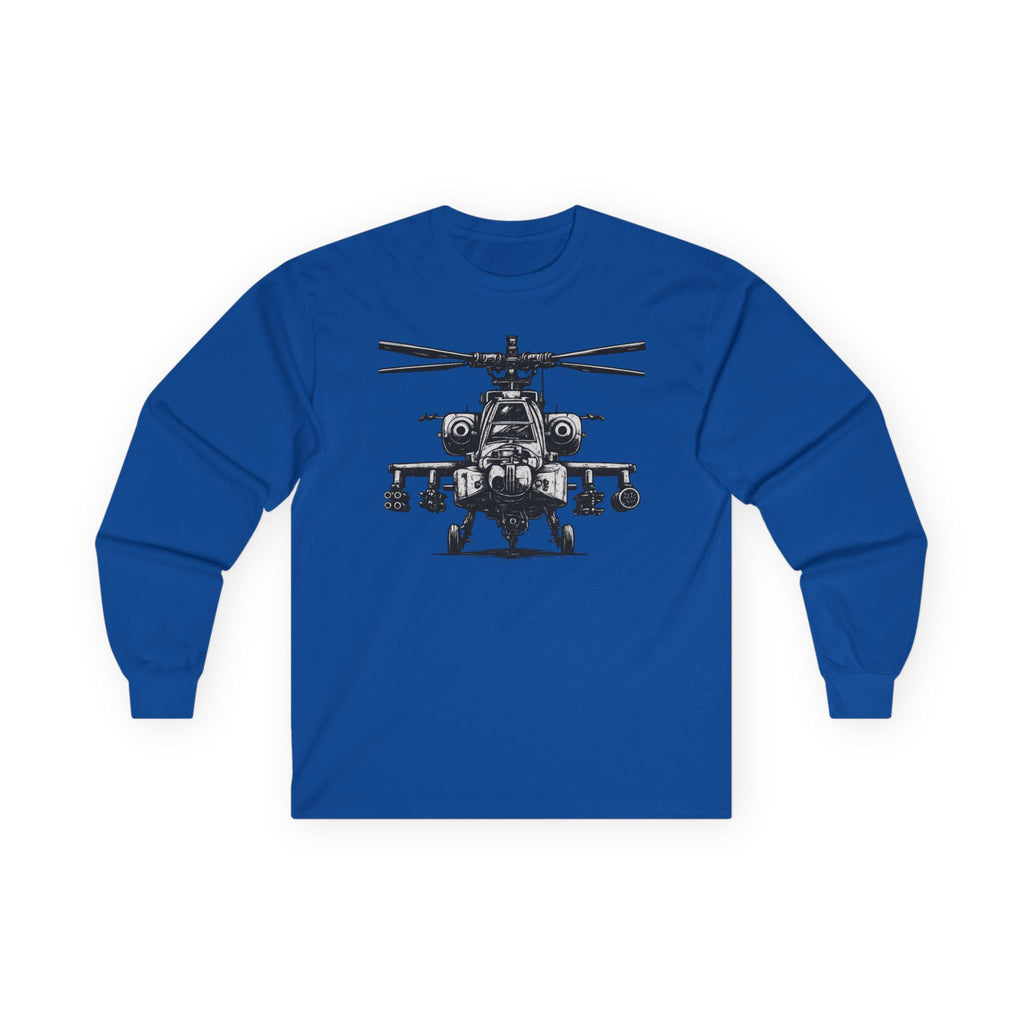 Apache Helicopter Long Sleeve Tee — Military Aviation Tee