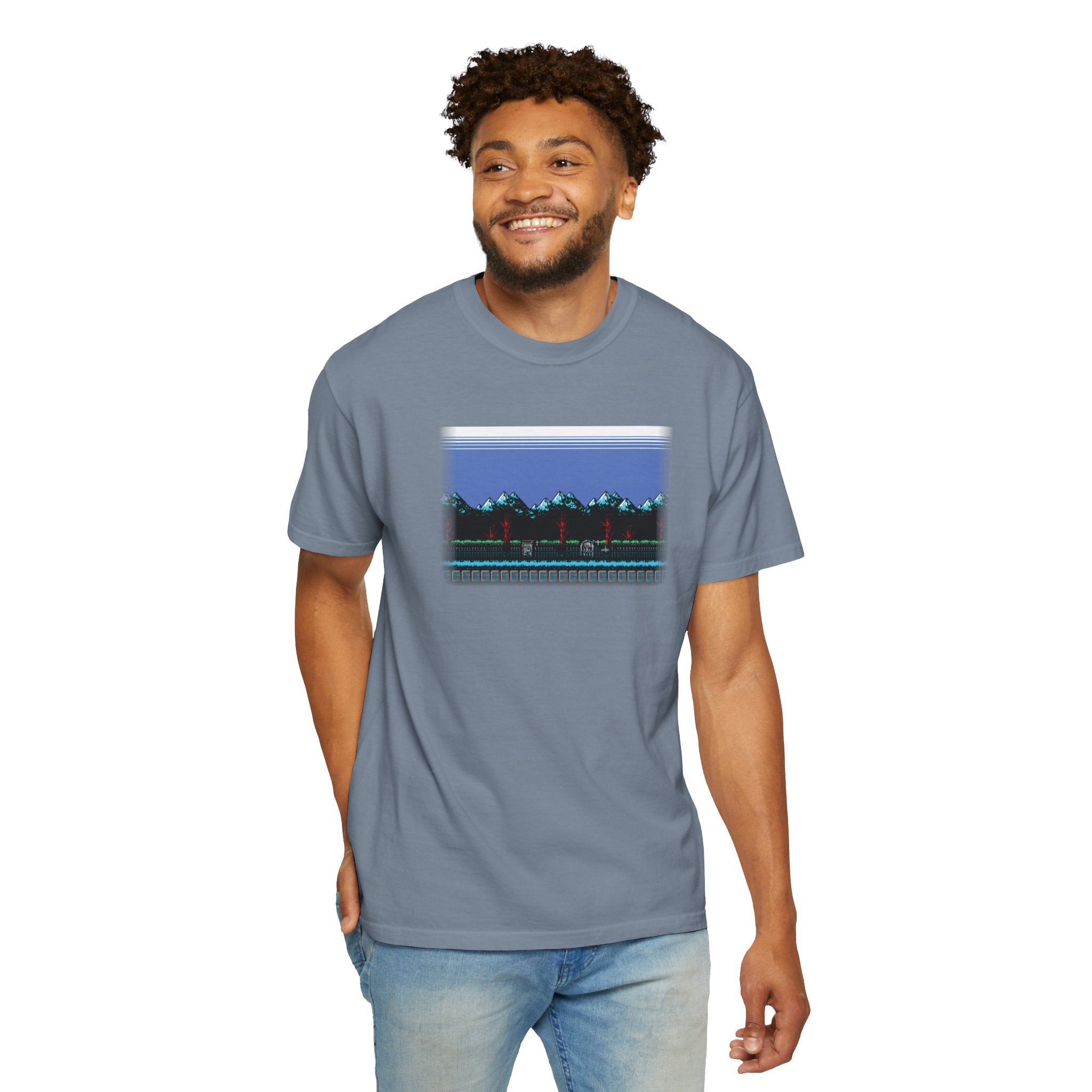 Comfort Colors® Garment-Dyed Short Sleeve Tee Graphic design-Simon's Quest scene