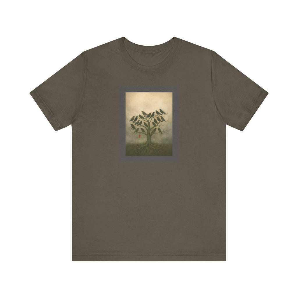Bella+Canvas Unisex Jersery Short Sleeve T-Shirt Tree of Birds T-Shirt