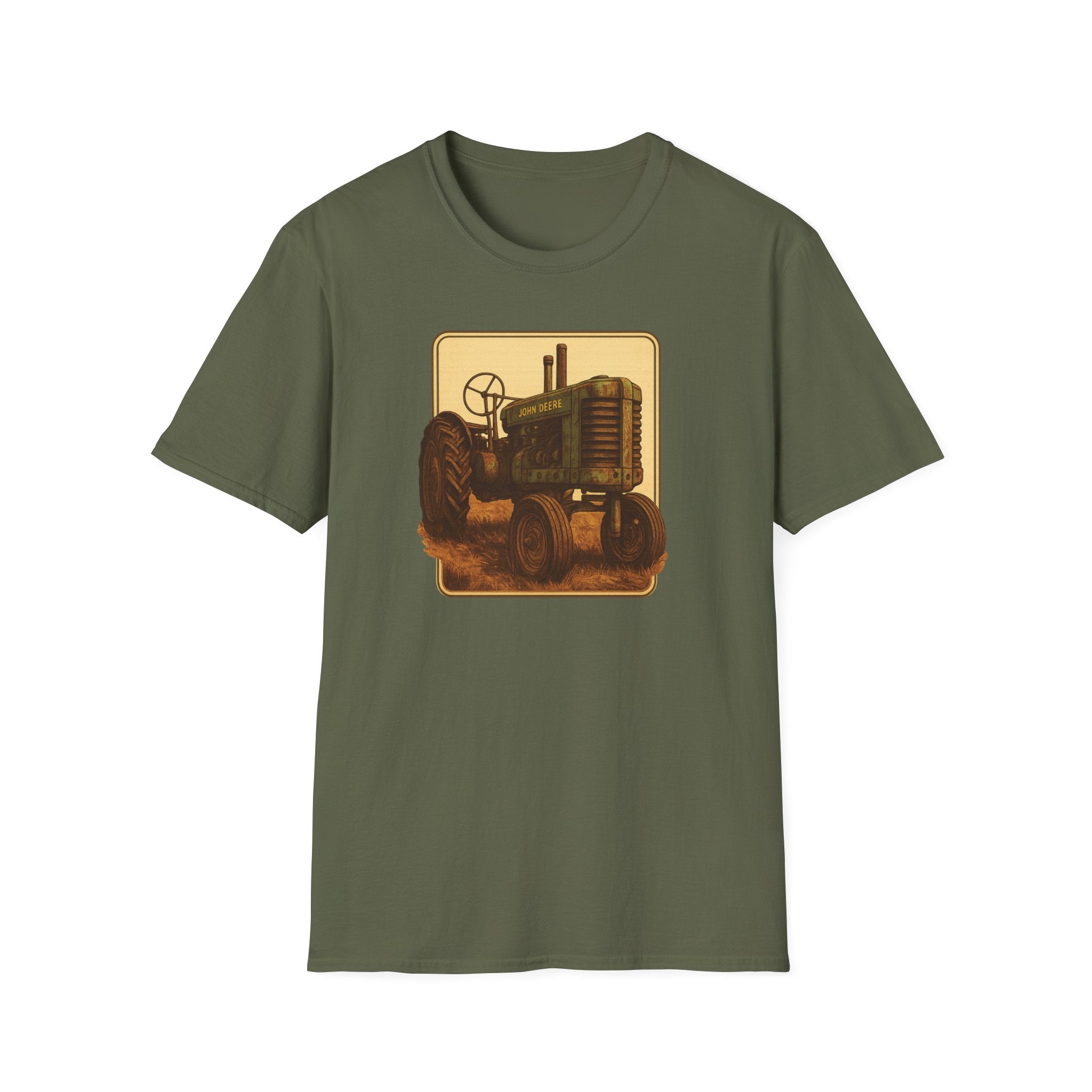 Gildan Unisex Softstyle® T-Shirt- Vintage John Deere Tractor