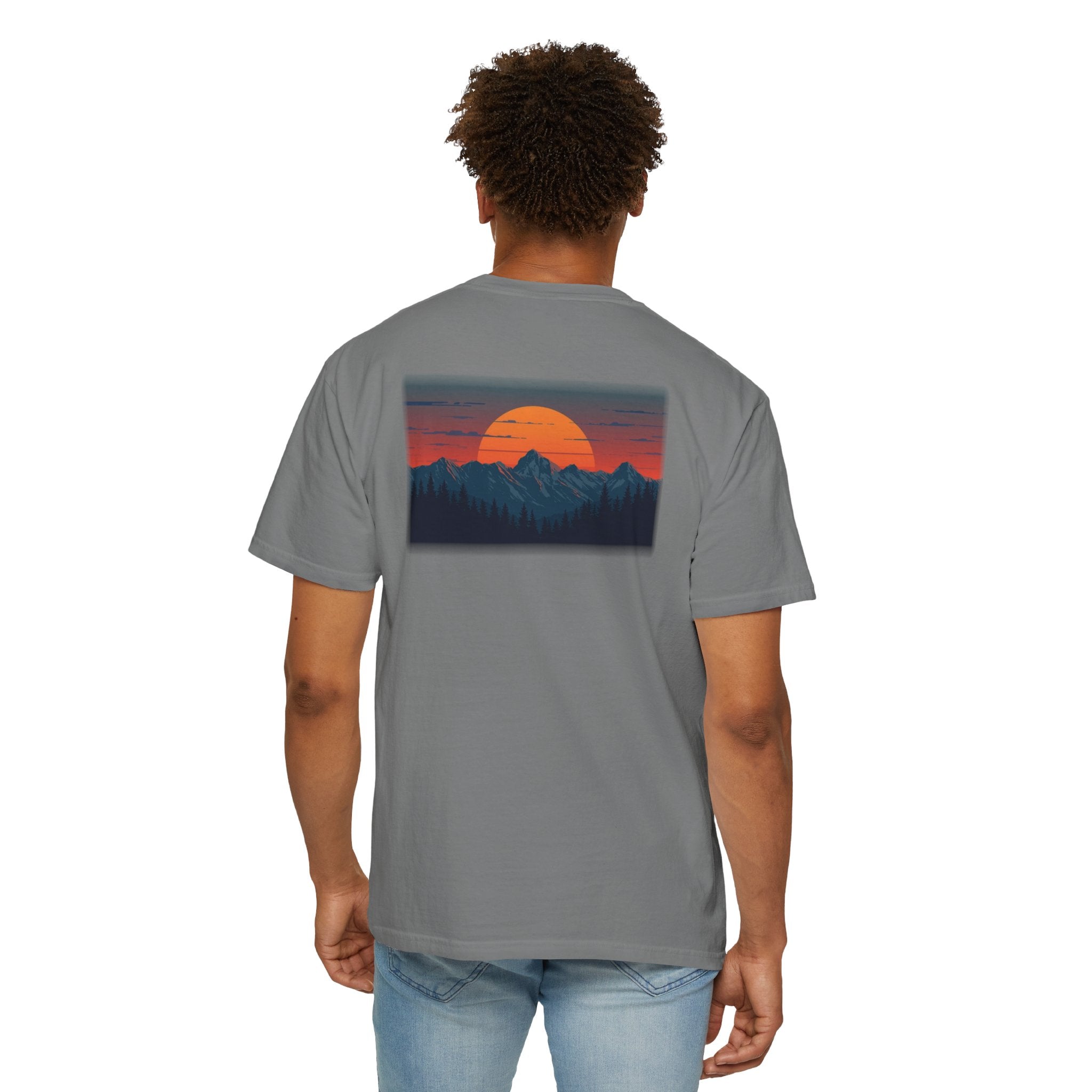Comfort Colors® Garment-Dyed Short Sleeve Tee-Retro Mountain Sunset