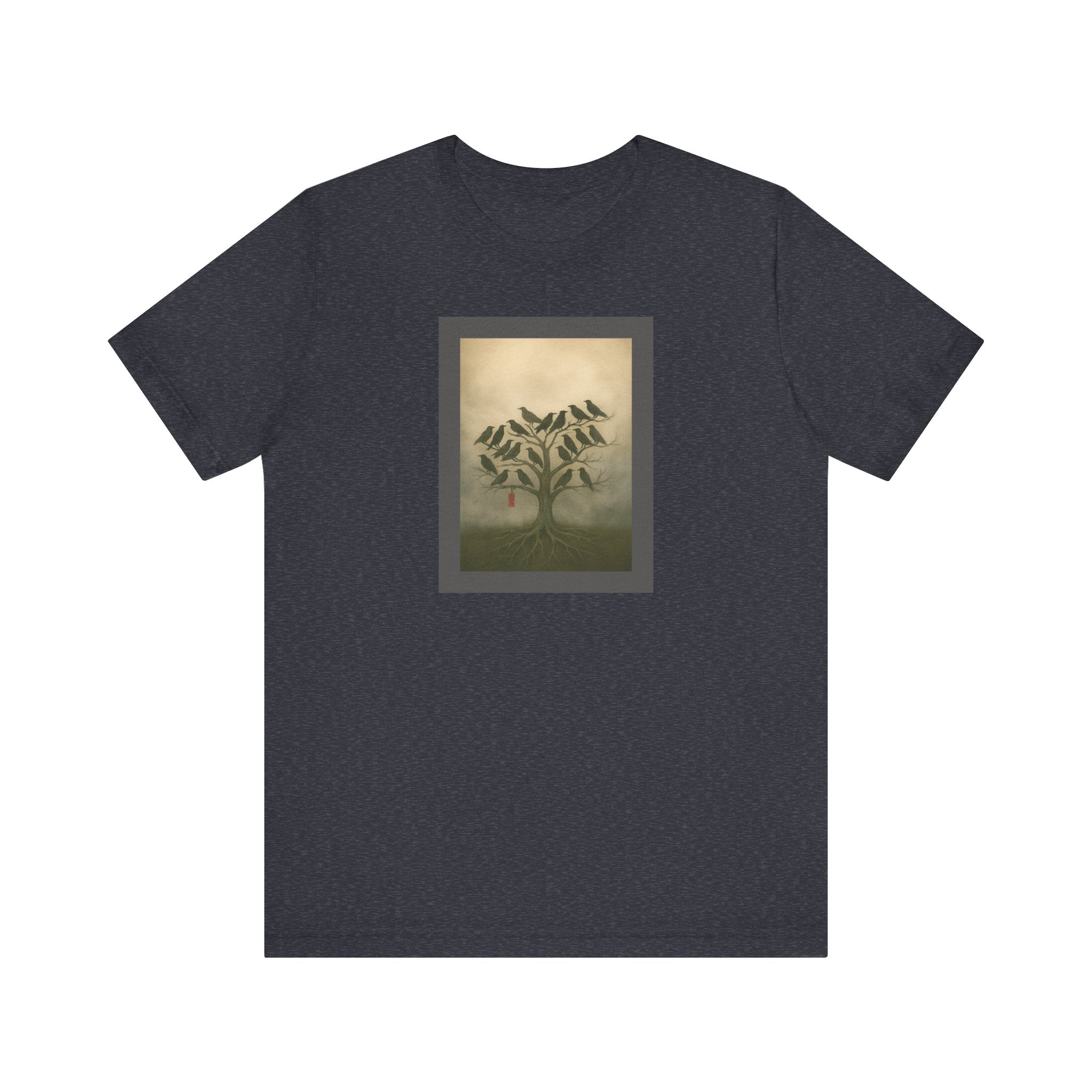 Bella+Canvas Unisex Jersery Short Sleeve T-Shirt Tree of Birds T-Shirt