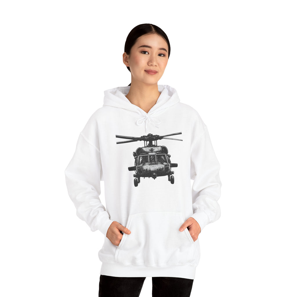 Gildan Heavy Blend Hoodie-Black Hawk Helicopter Hoodie