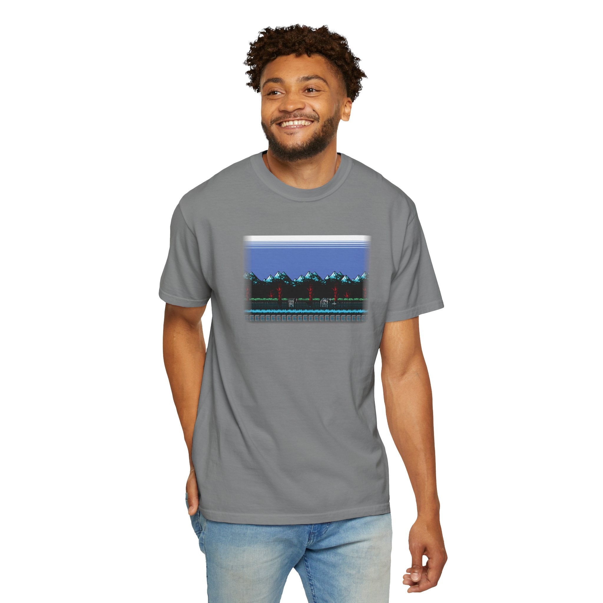 Comfort Colors® Garment-Dyed Short Sleeve Tee Graphic design-Simon's Quest scene