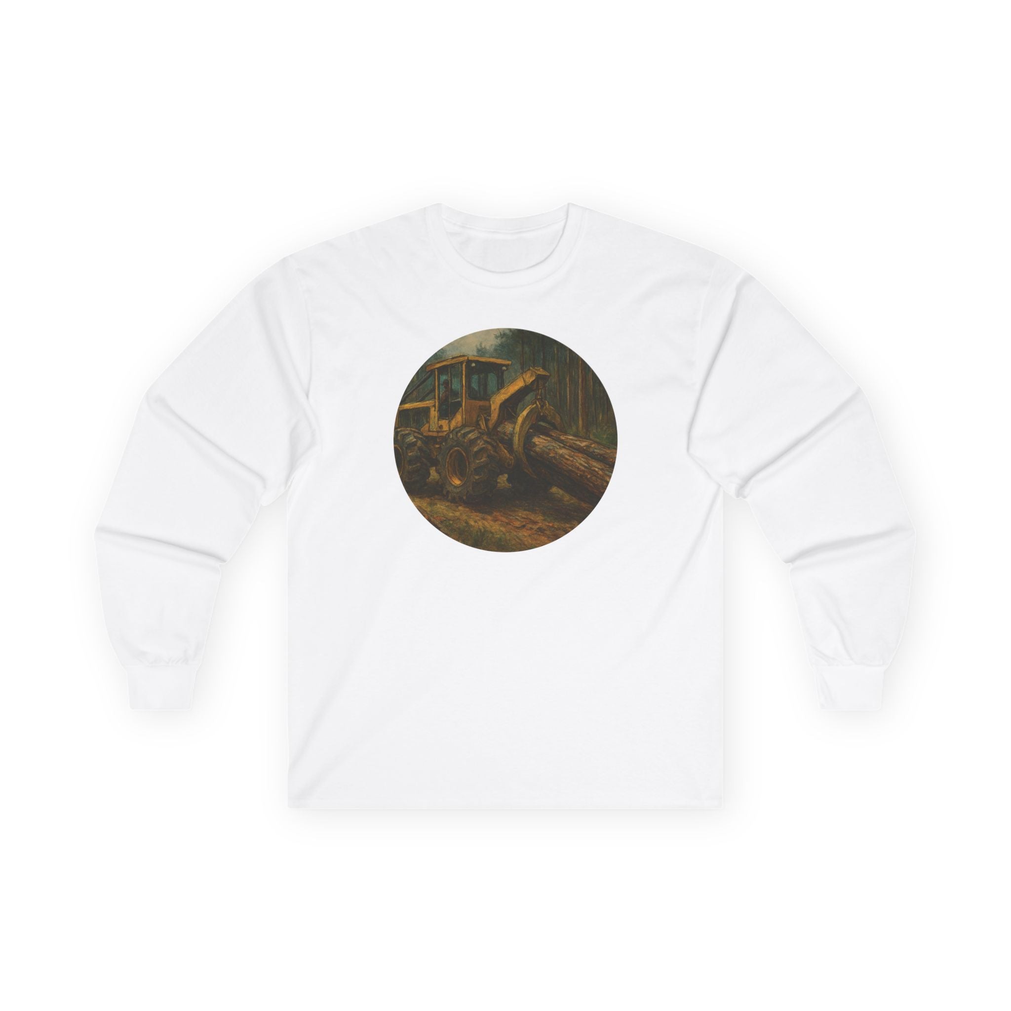 Skidder Dragging Wood Long Sleeve Tee