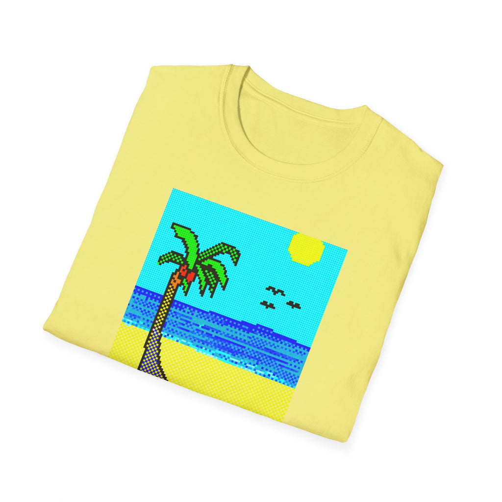 Gildan Unisex Softstyle® T-Shirt Retro MS Windows Card Theme Beaach