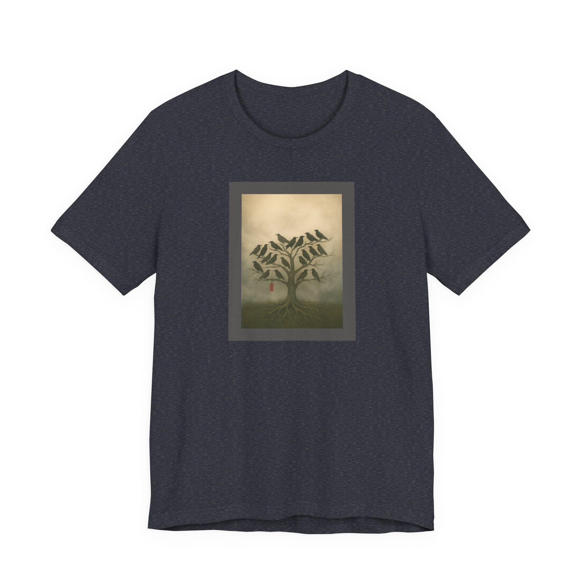 Bella+Canvas Unisex Jersery Short Sleeve T-Shirt Tree of Birds T-Shirt