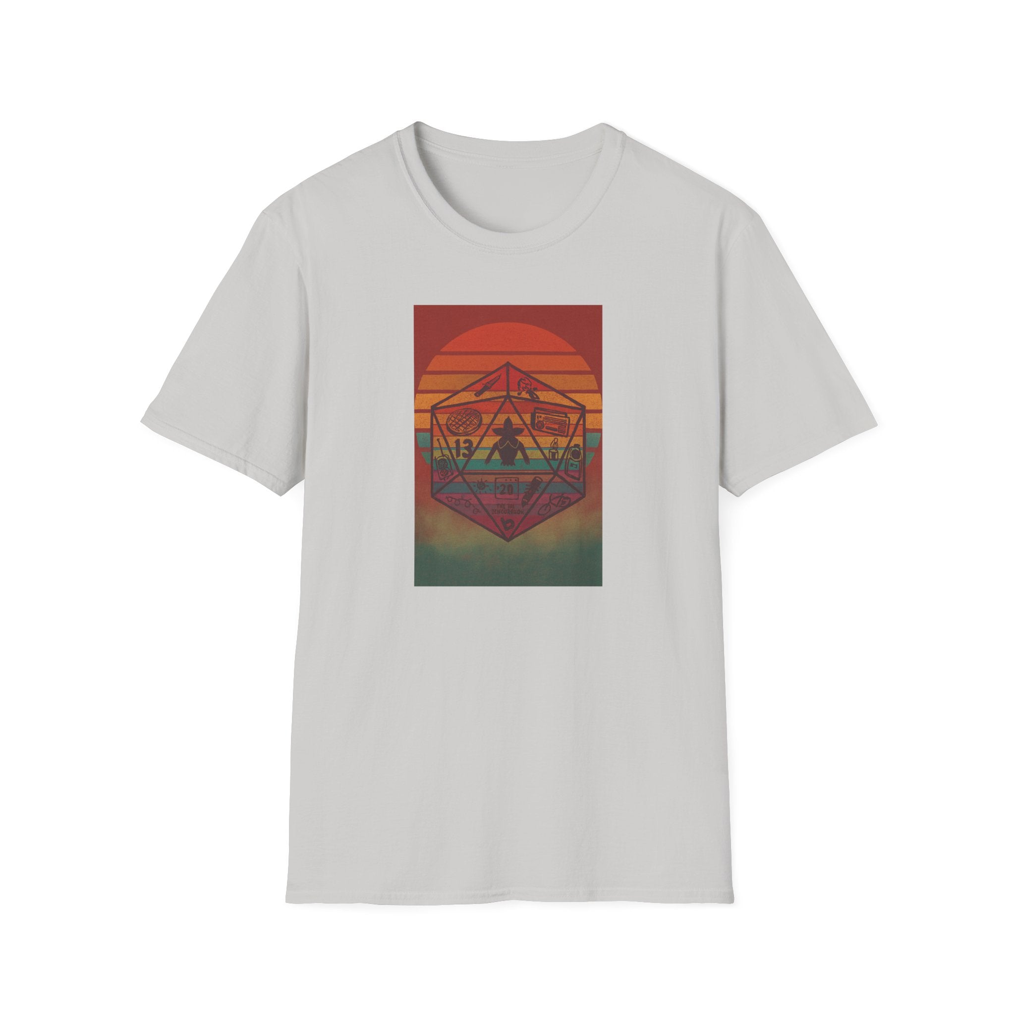 Gildan Unisex Softstyle® T-Shirt Retro Sunset 20sided Dice