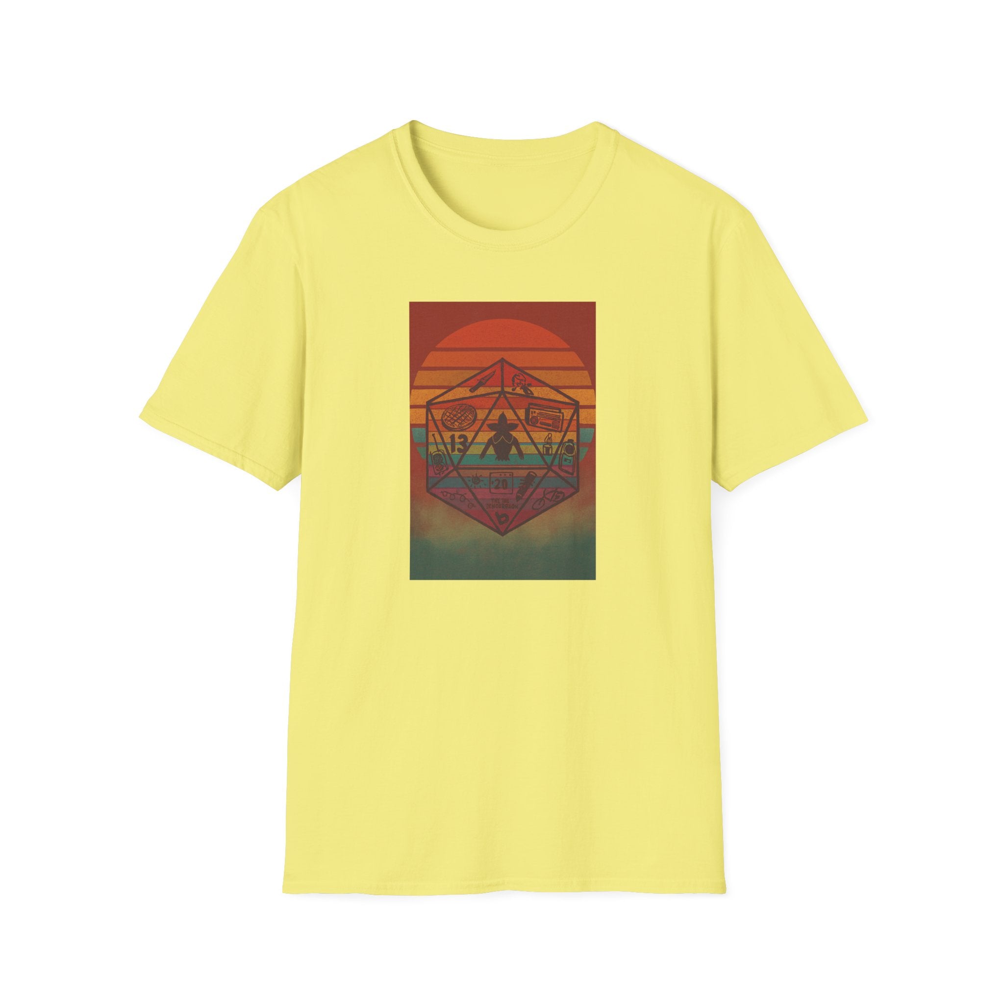 Gildan Unisex Softstyle® T-Shirt Retro Sunset 20sided Dice