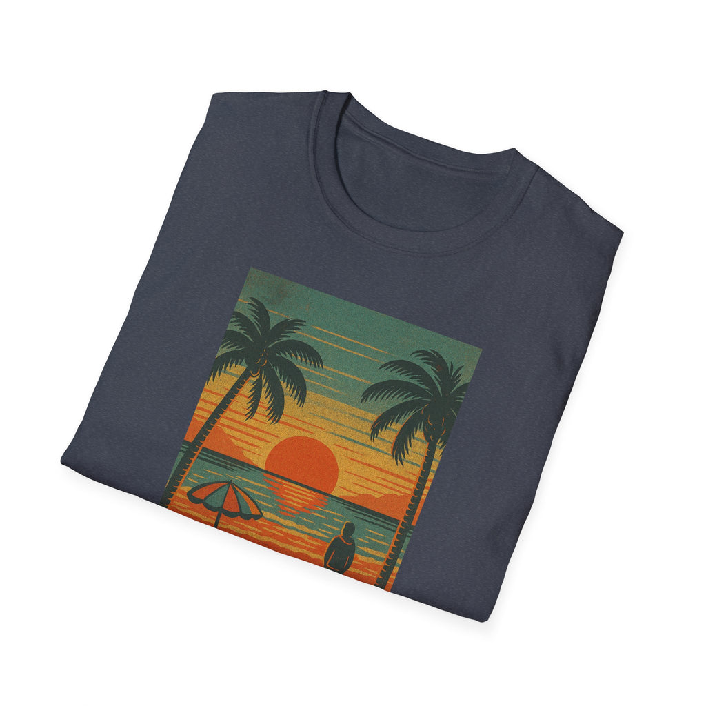 Gildan Unisex Softstyle® T-Shirt Retro Beach Sunset