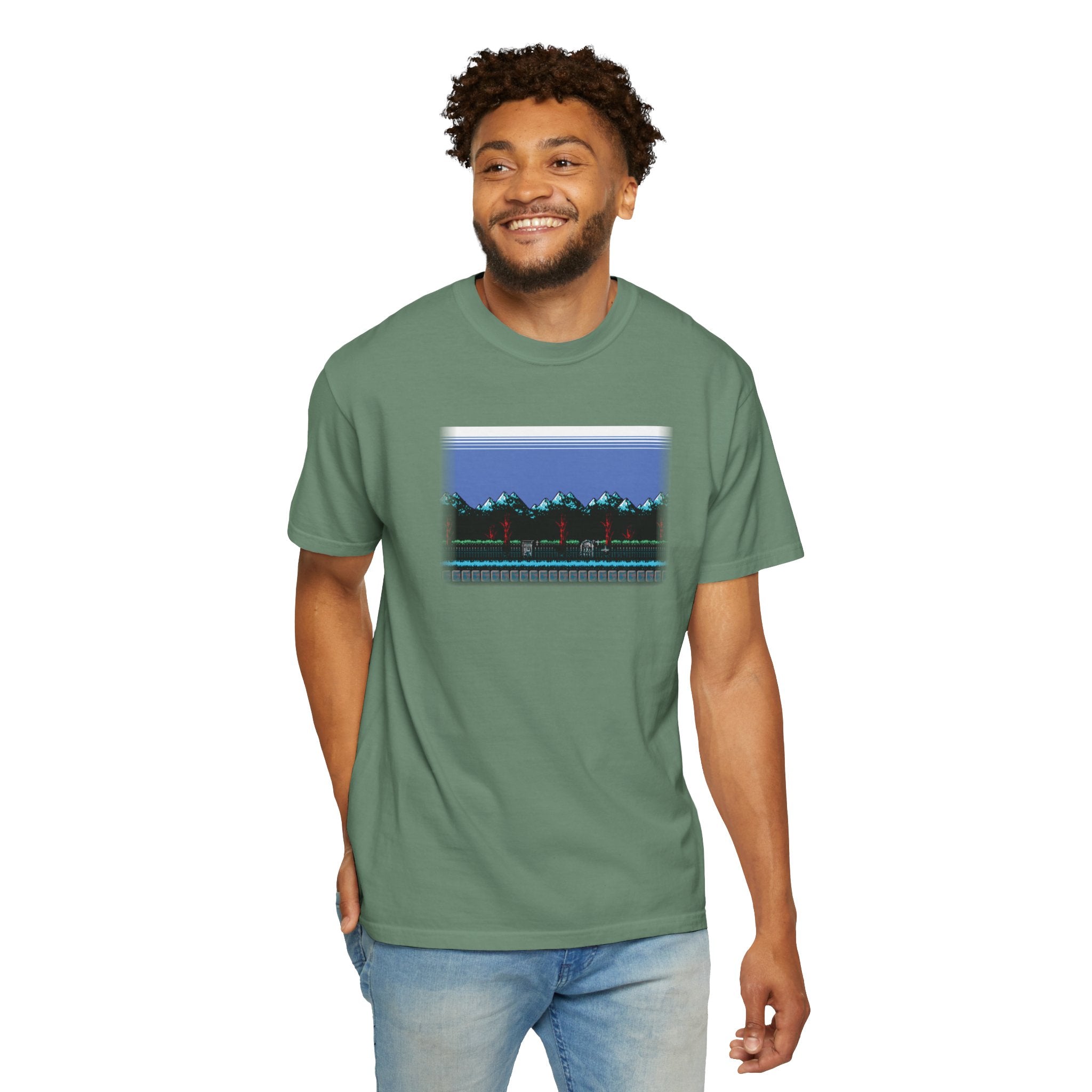 Comfort Colors® Garment-Dyed Short Sleeve Tee Graphic design-Simon's Quest scene