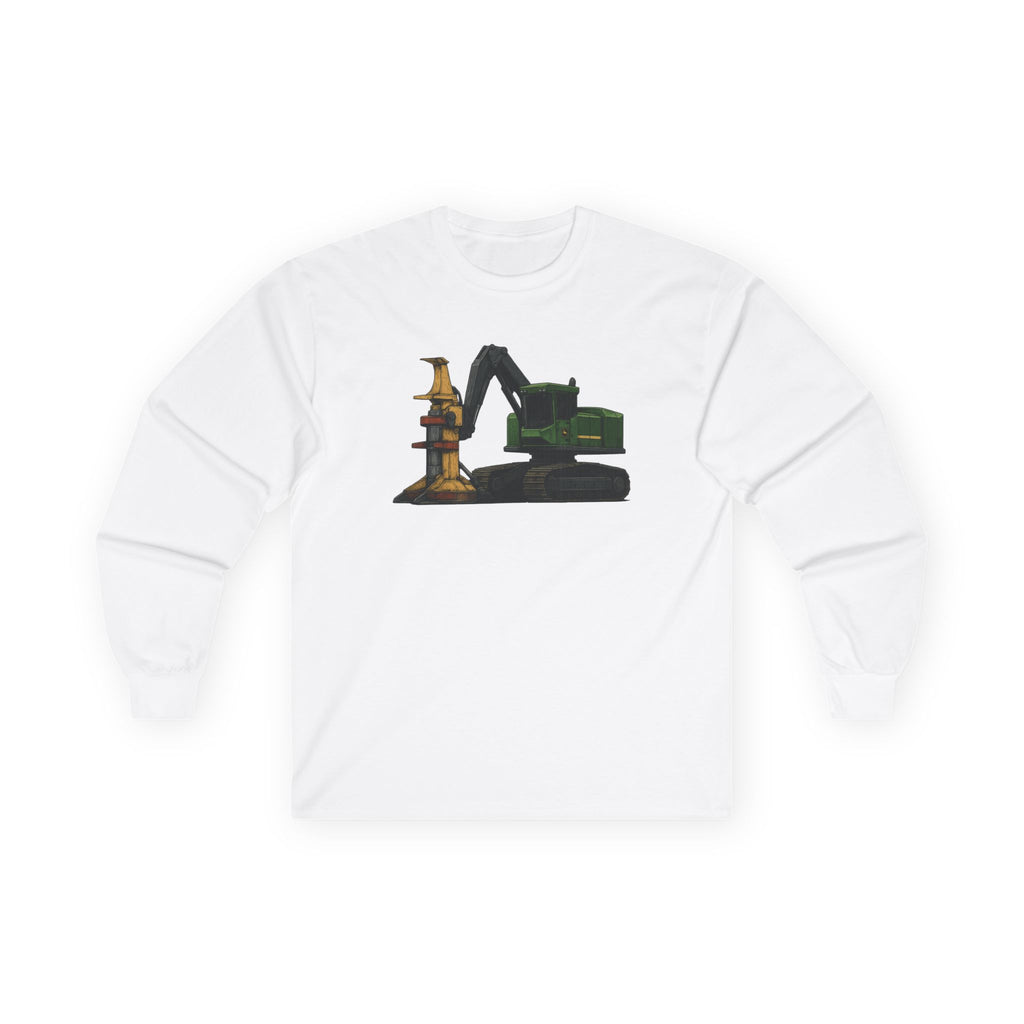 Logging Site Feller-Buncher Long Sleeve Tee