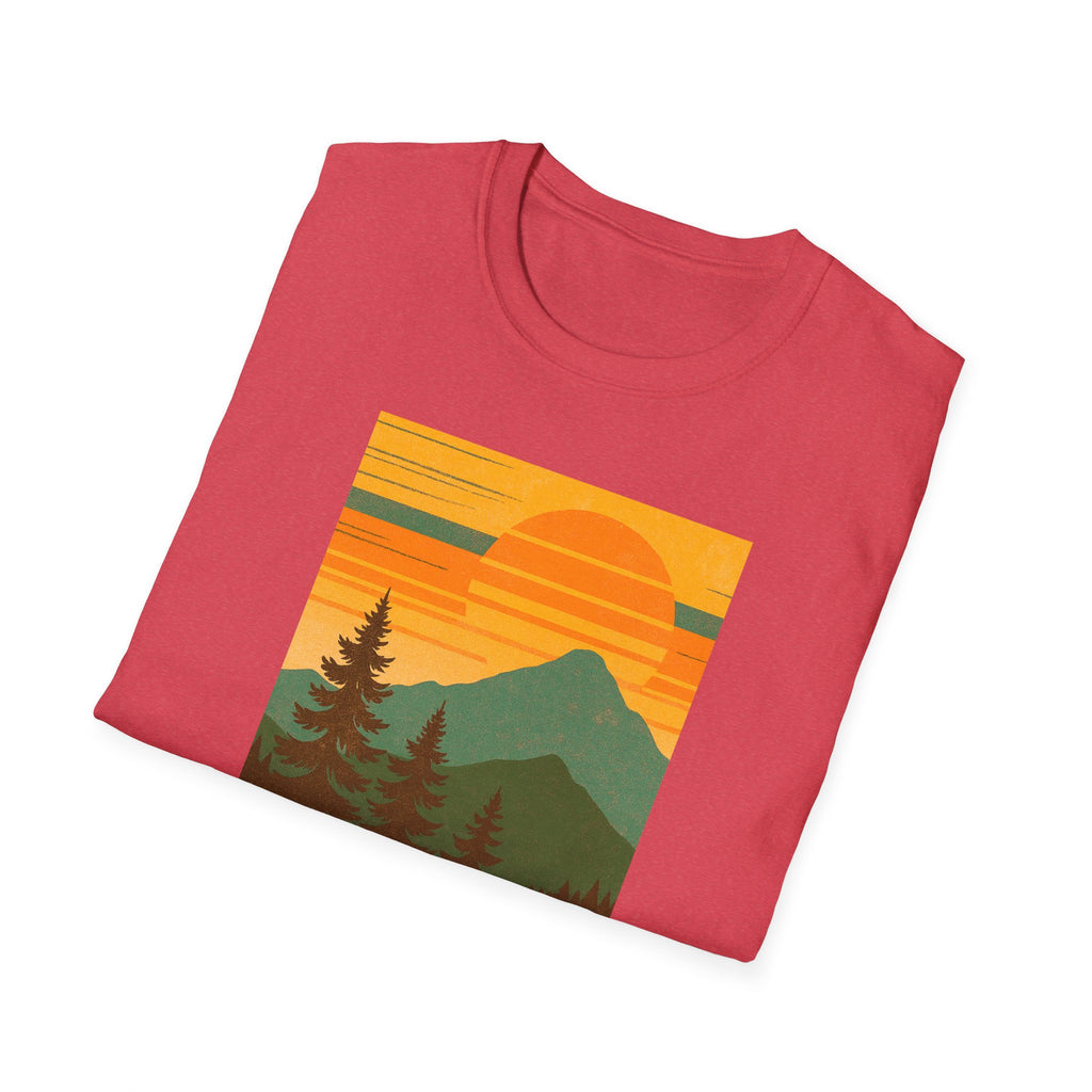 Gildan Unisex Softstyle® T-Shirt Retro Mountain Sunset