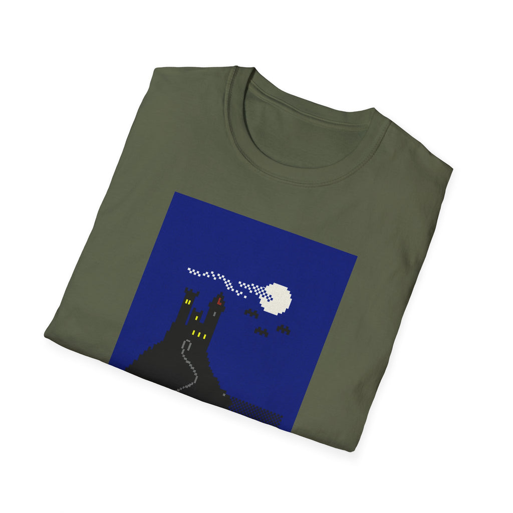 Gildan Unisex Softstyle® T-Shirt Retro Windows Card theme spooky castle