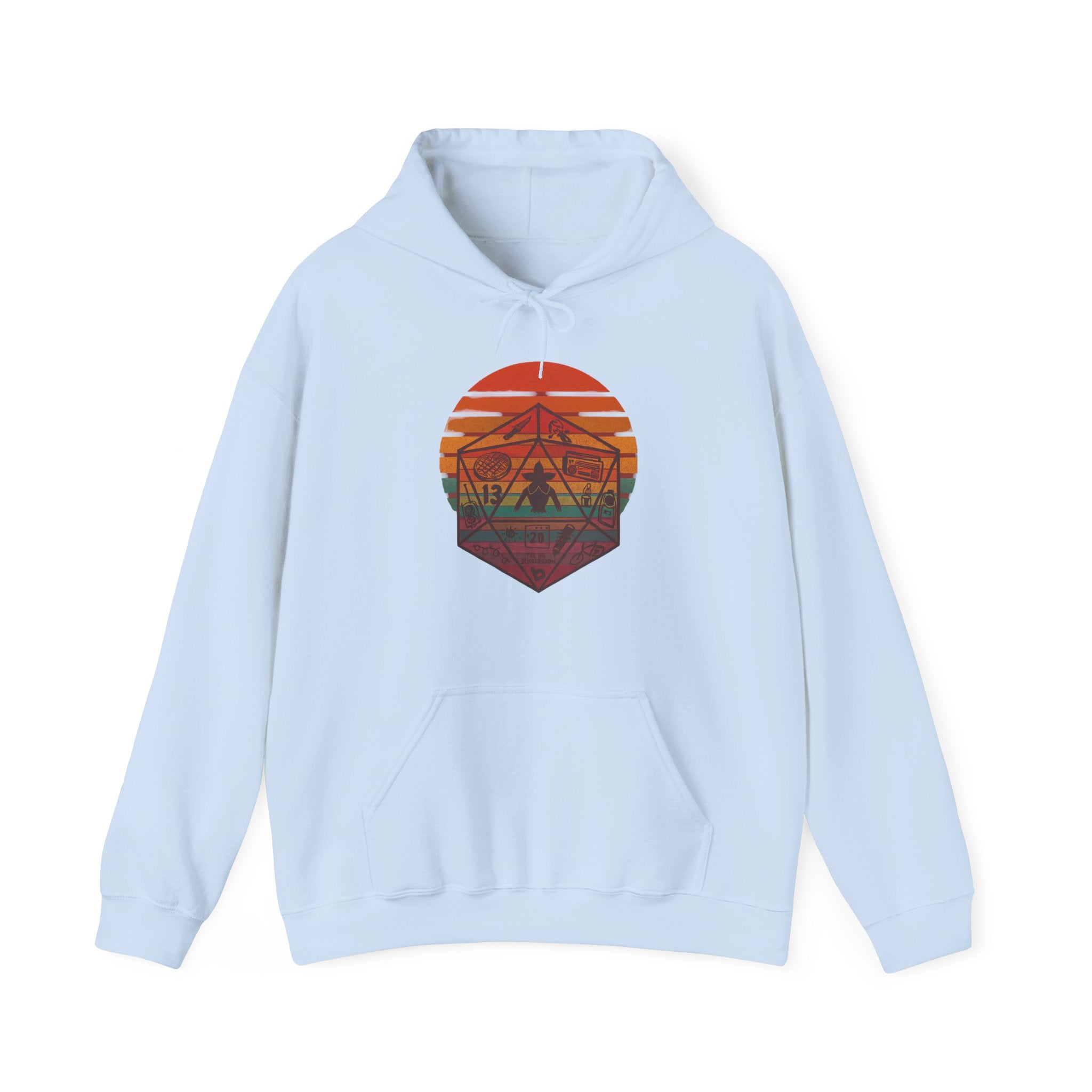 Gildan Heavy Blend Hoodie Stranger Things 20 Sided Dice