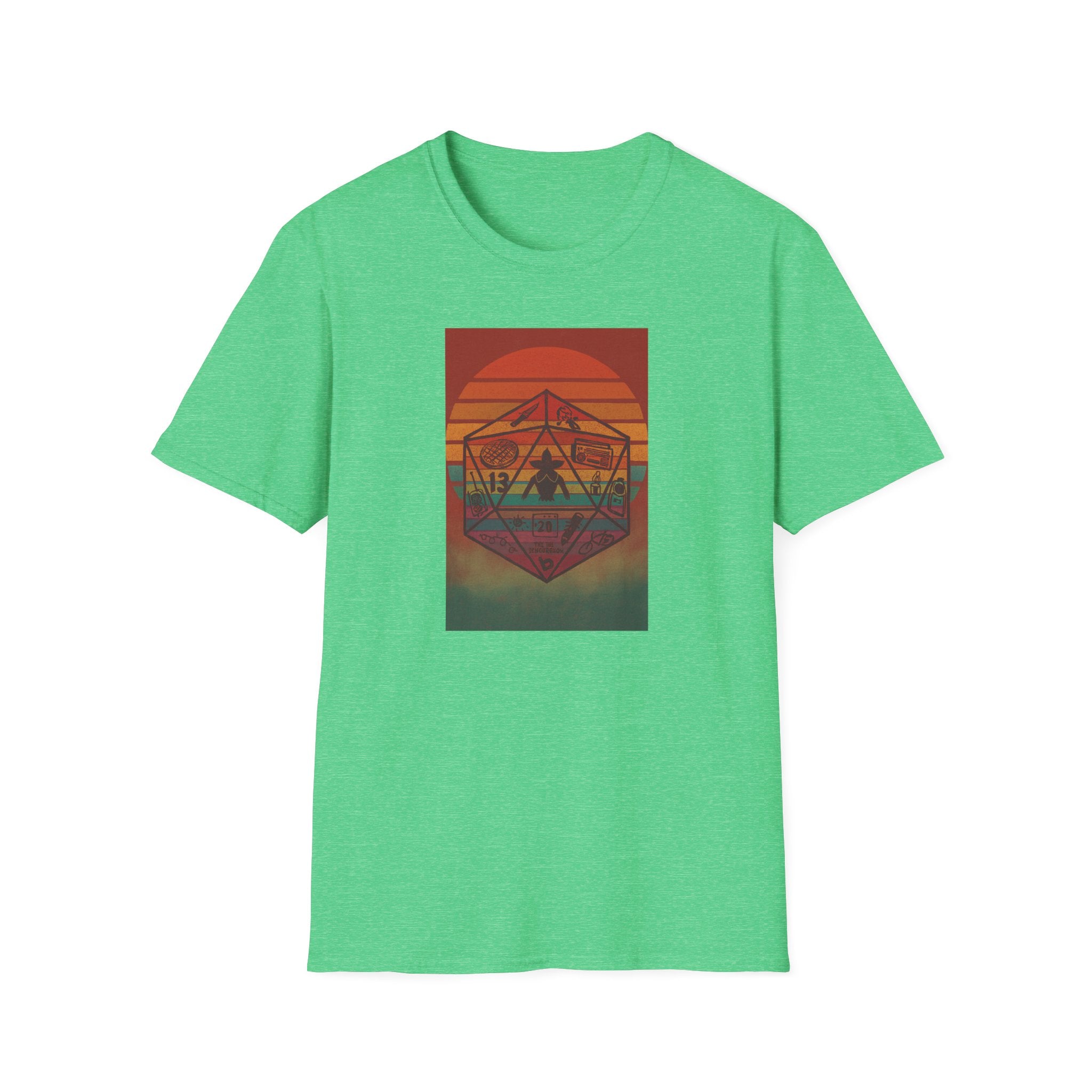 Gildan Unisex Softstyle® T-Shirt Retro Sunset 20sided Dice