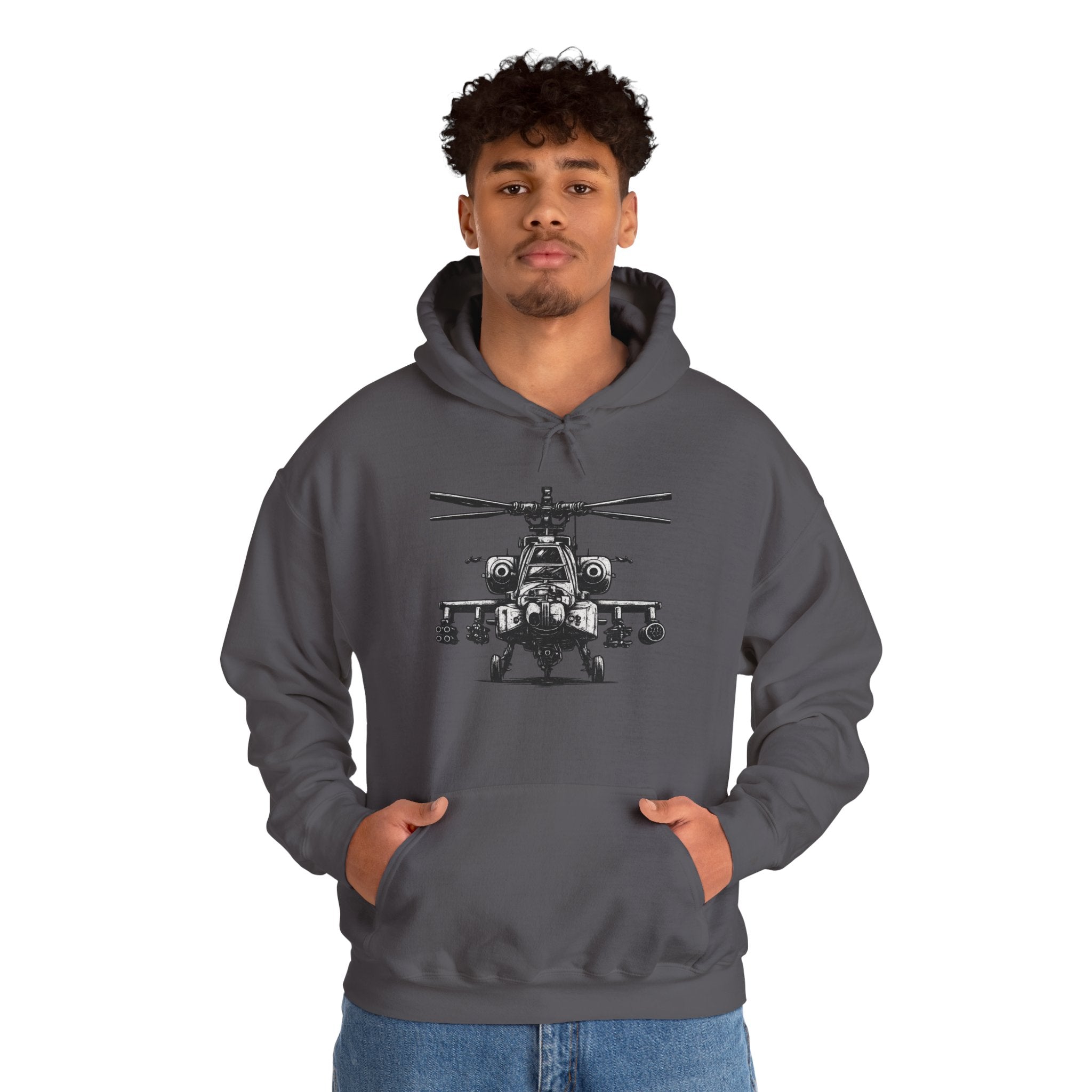 Gildan Heavy Blend Hoodie-Apache Helicopter Hoodie