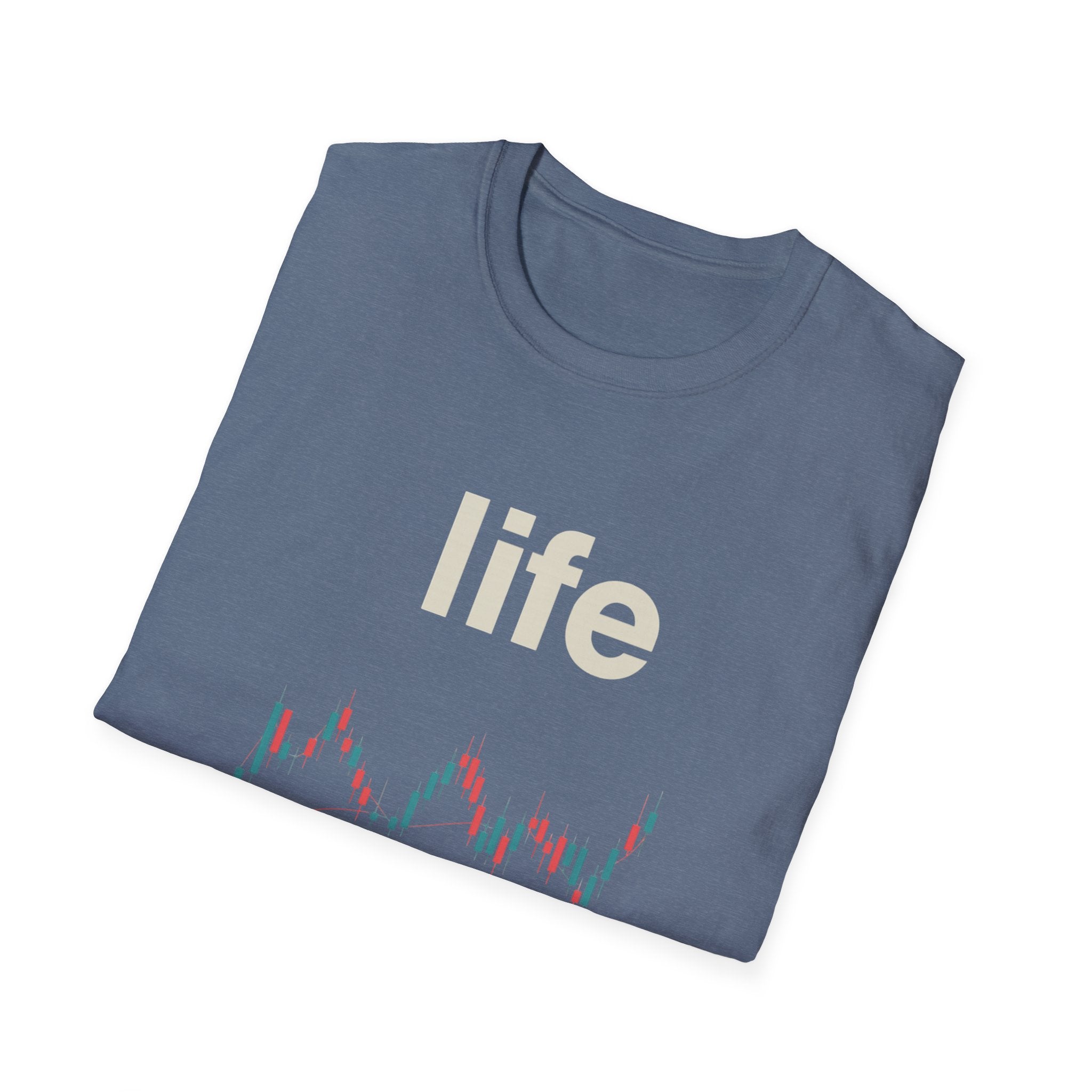 Gildan Unisex Softstyle® T-Shirt -Life is like a candle stick chart