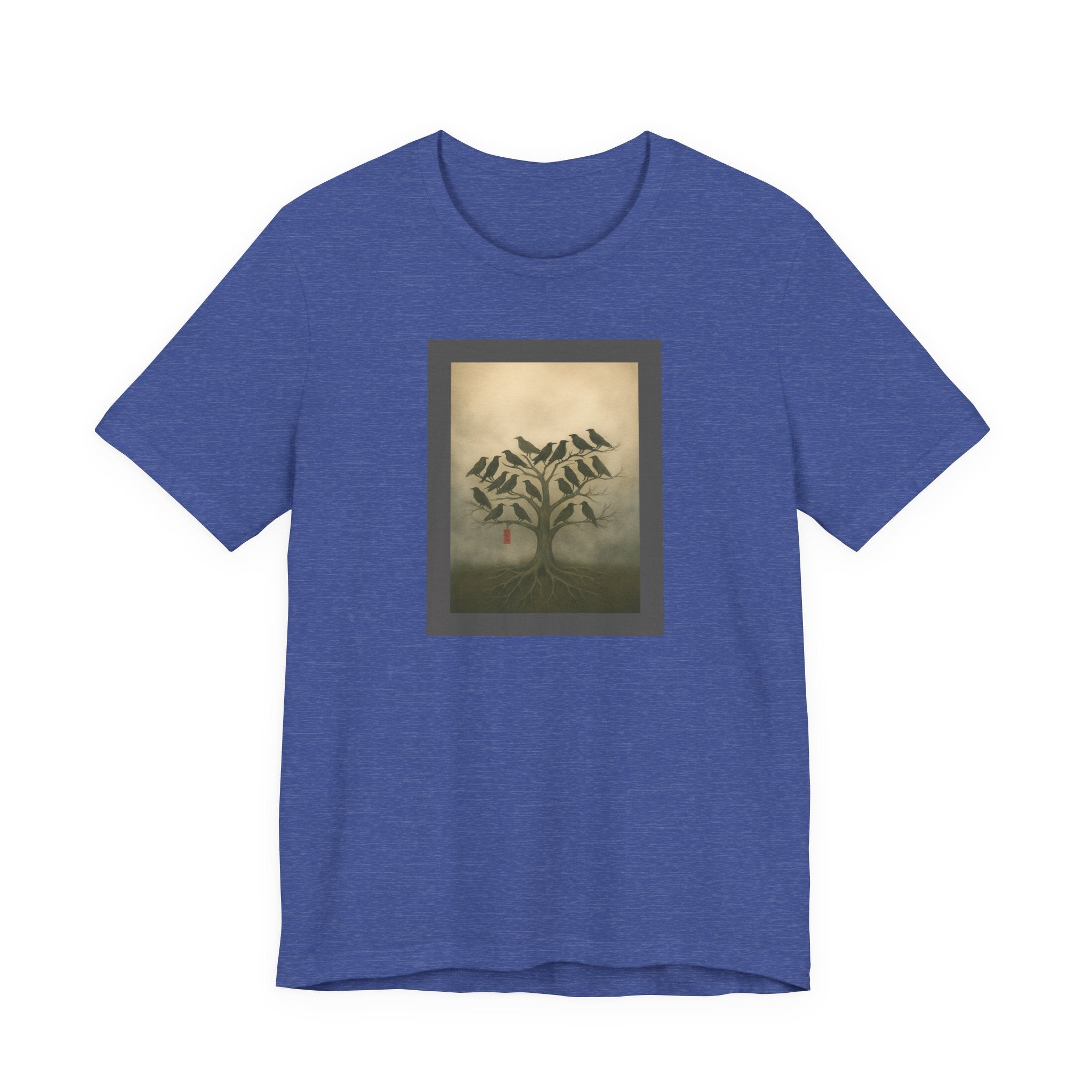 Bella+Canvas Unisex Jersery Short Sleeve T-Shirt Tree of Birds T-Shirt