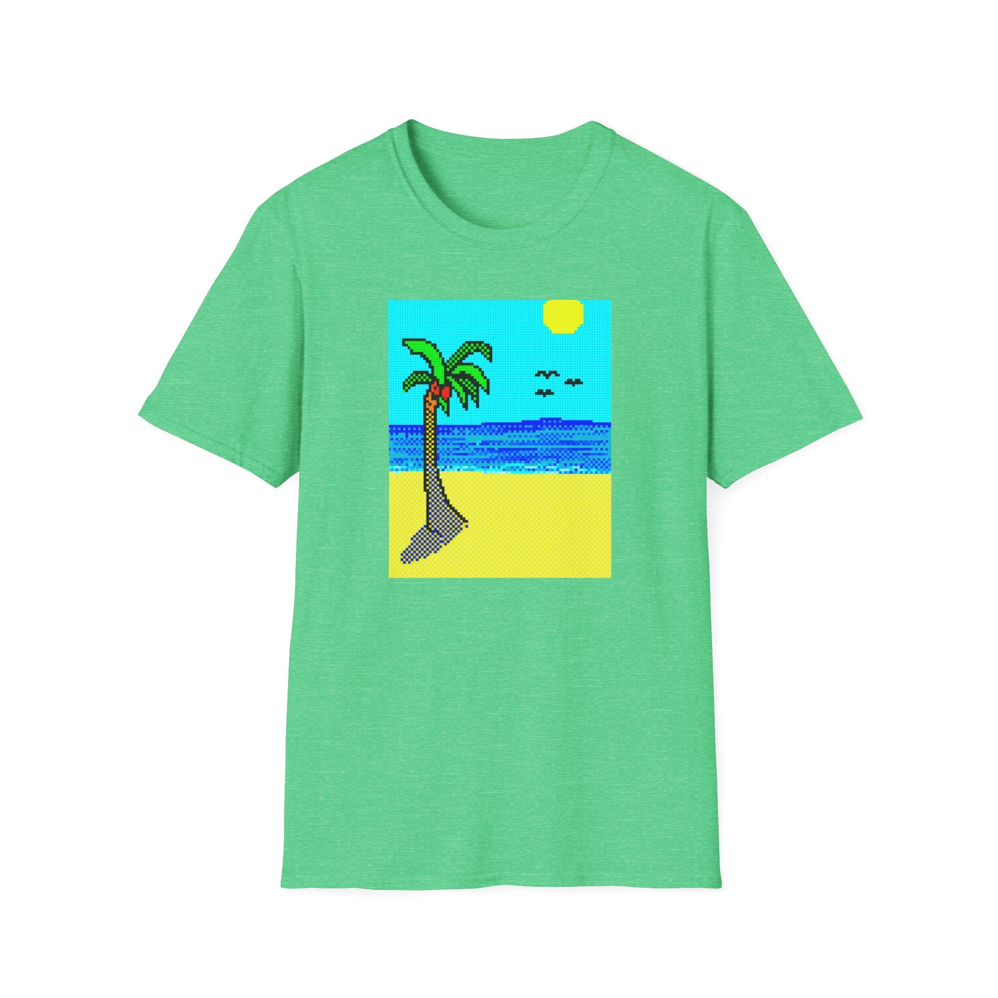 Gildan Unisex Softstyle® T-Shirt Retro MS Windows Card Theme Beaach