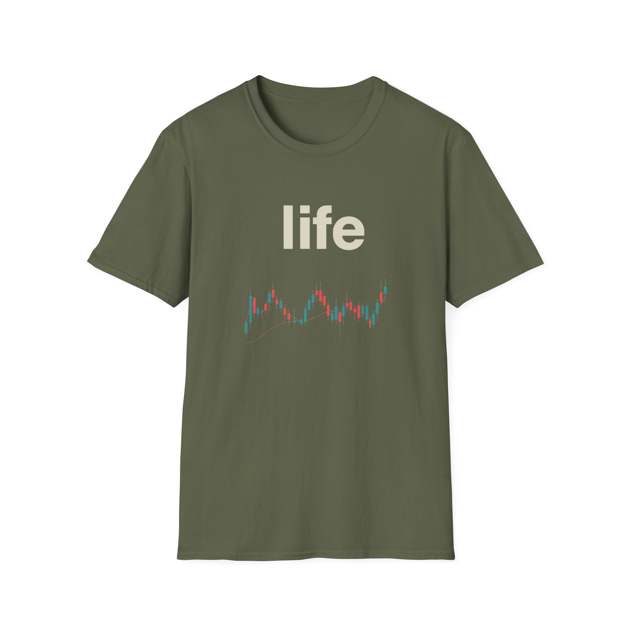 Gildan Unisex Softstyle® T-Shirt -Life is like a candle stick chart