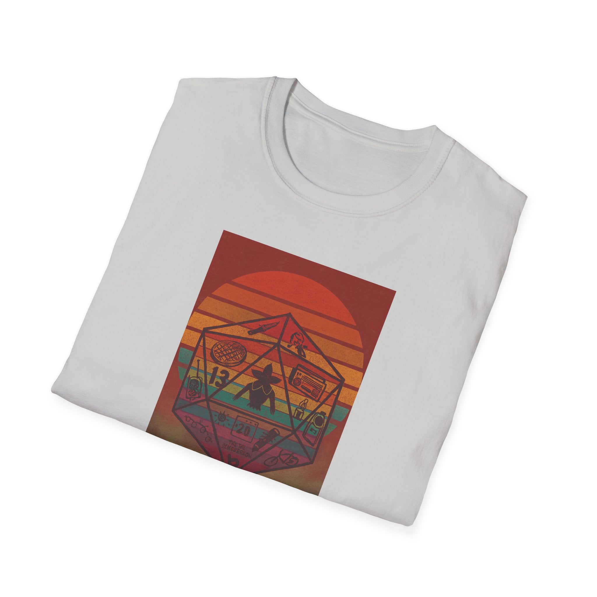Gildan Unisex Softstyle® T-Shirt Retro Sunset 20sided Dice