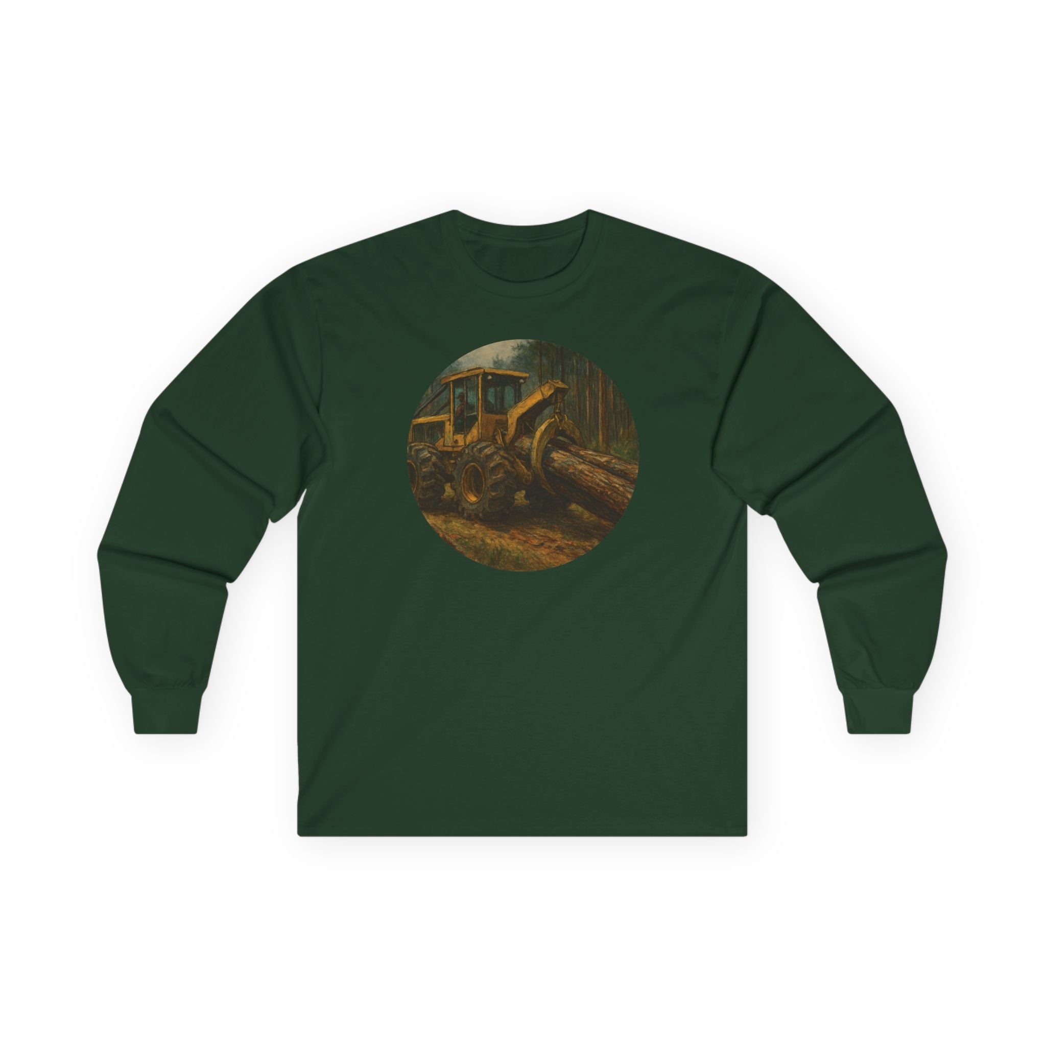 Skidder Dragging Wood Long Sleeve Tee