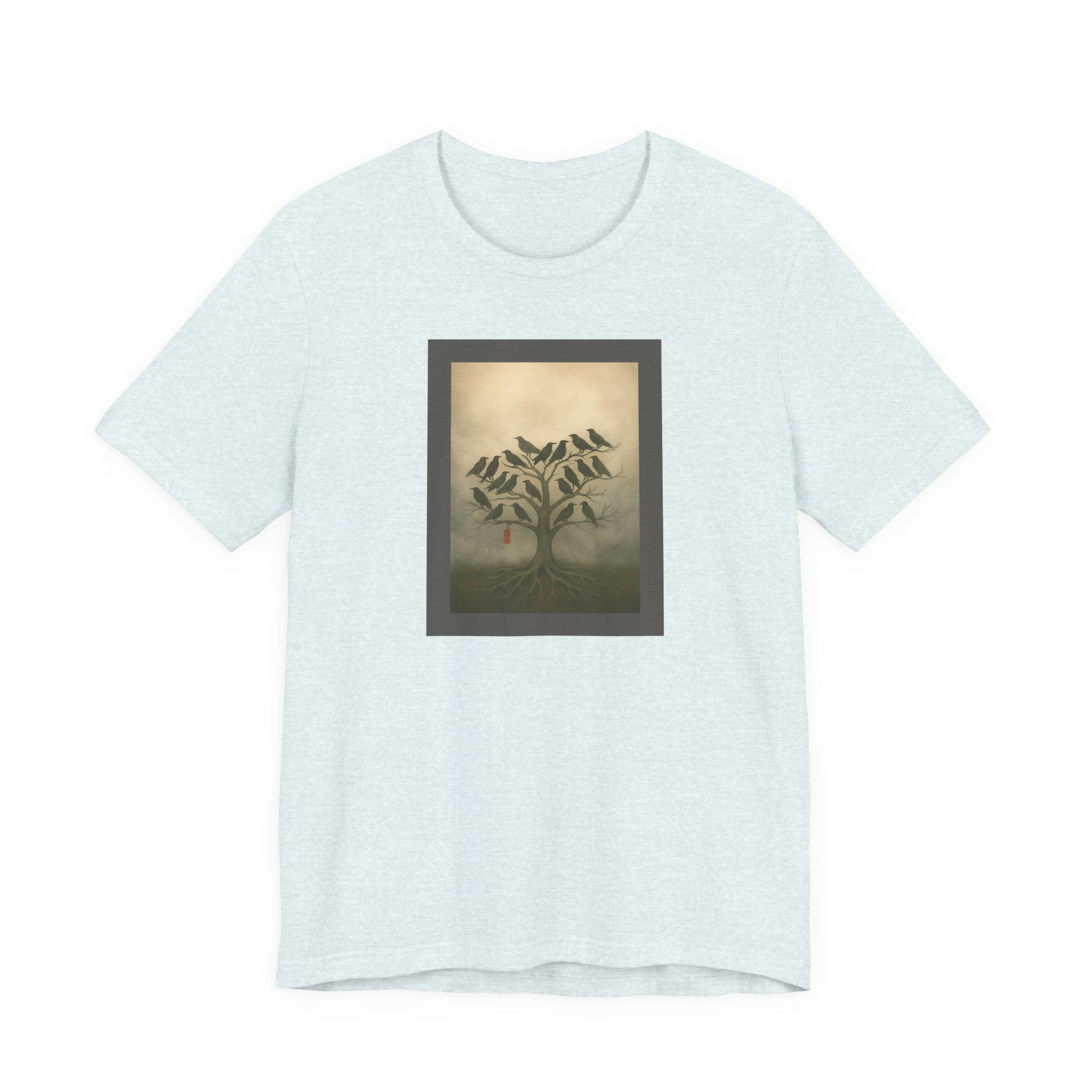 Bella+Canvas Unisex Jersery Short Sleeve T-Shirt Tree of Birds T-Shirt
