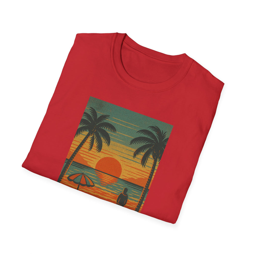 Gildan Unisex Softstyle® T-Shirt Retro Beach Sunset