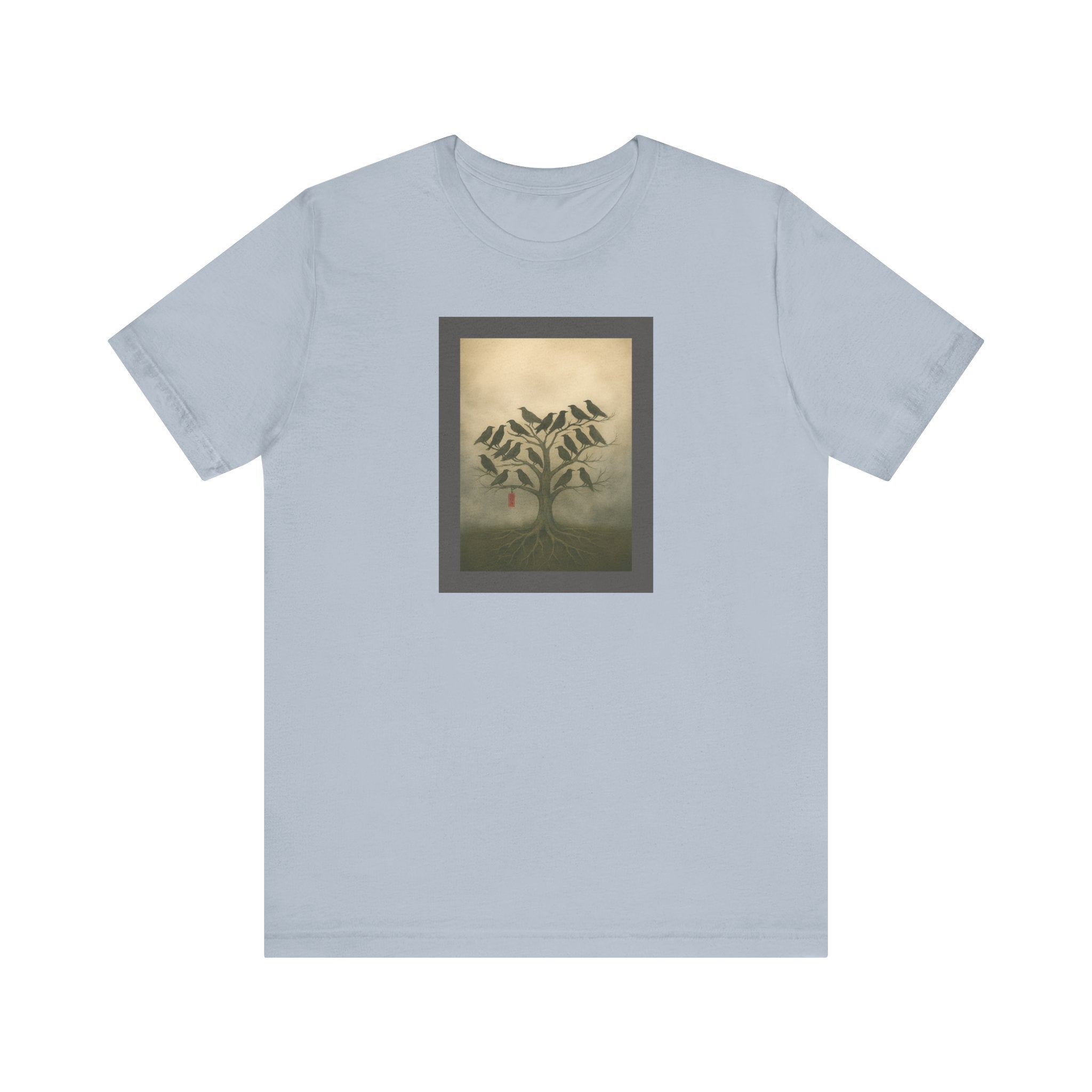 Bella+Canvas Unisex Jersery Short Sleeve T-Shirt Tree of Birds T-Shirt