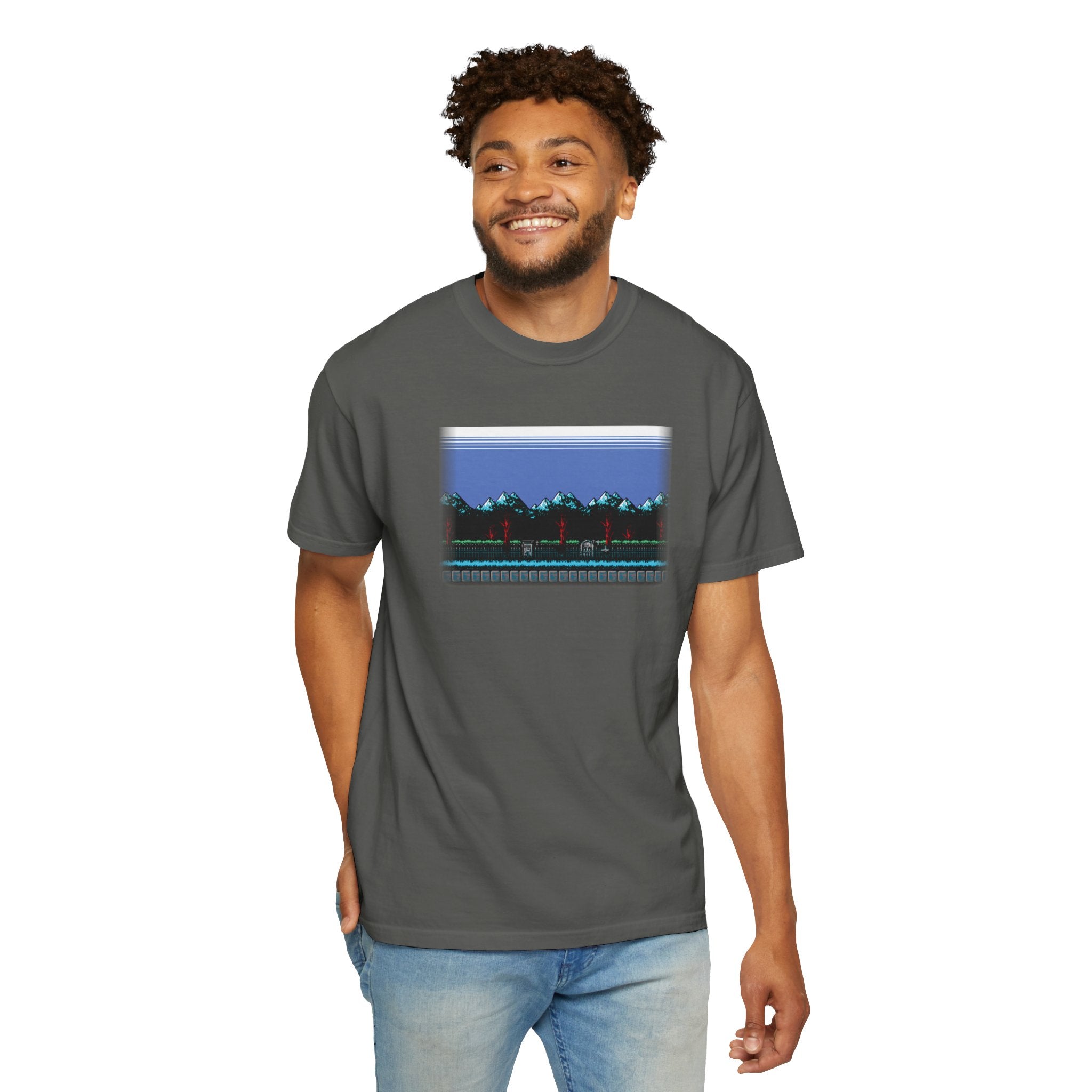 Comfort Colors® Garment-Dyed Short Sleeve Tee Graphic design-Simon's Quest scene