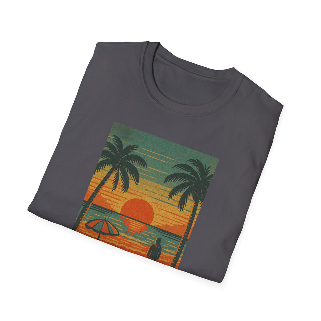 Gildan Unisex Softstyle® T-Shirt Retro Beach Sunset