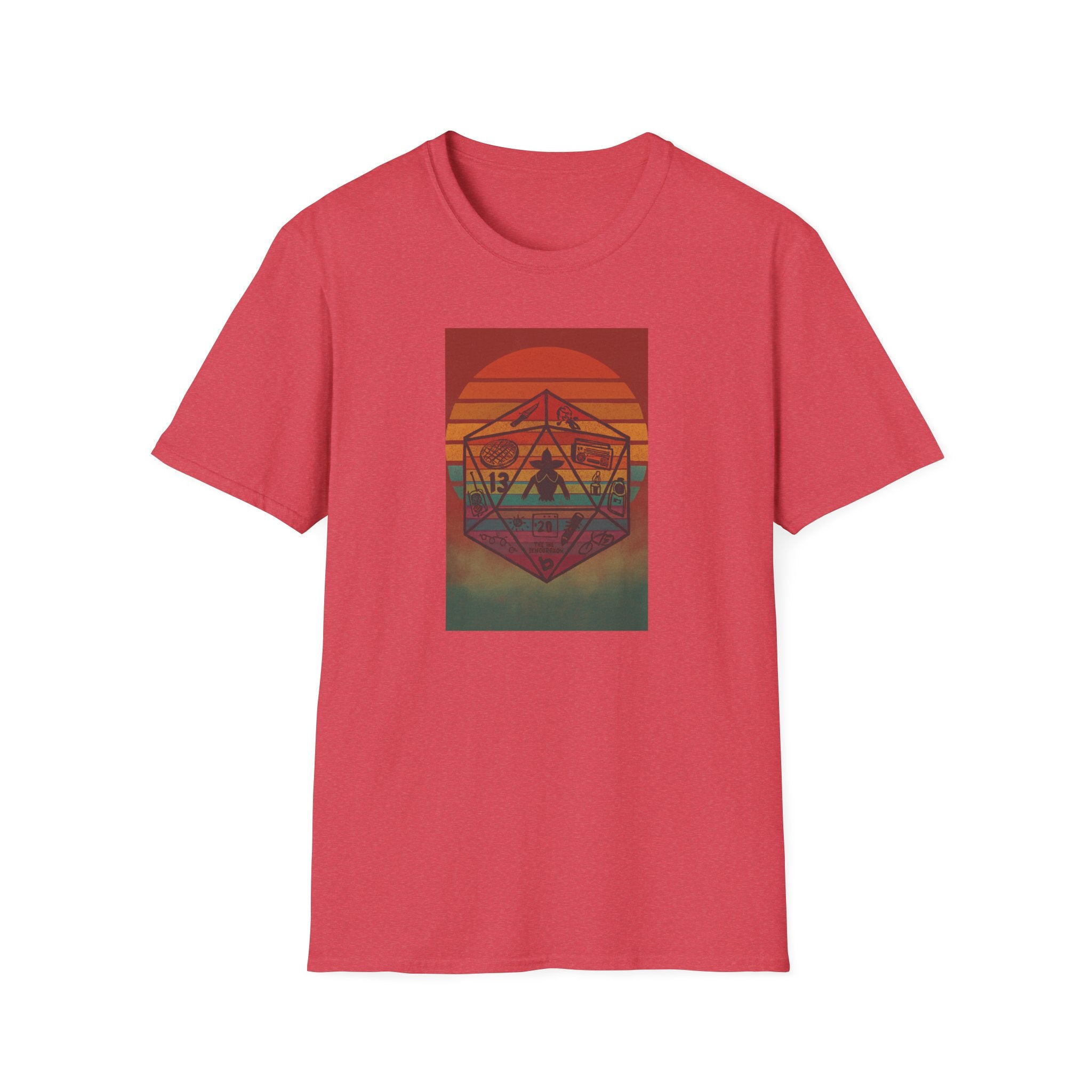 Gildan Unisex Softstyle® T-Shirt Retro Sunset 20sided Dice