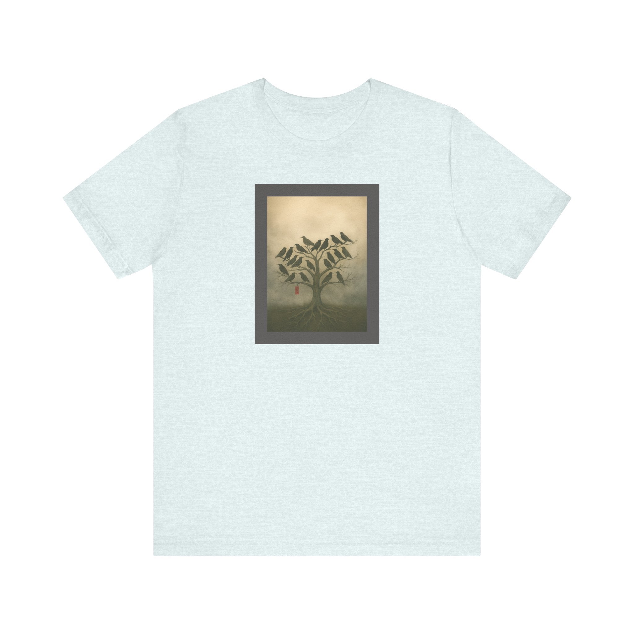 Bella+Canvas Unisex Jersery Short Sleeve T-Shirt Tree of Birds T-Shirt