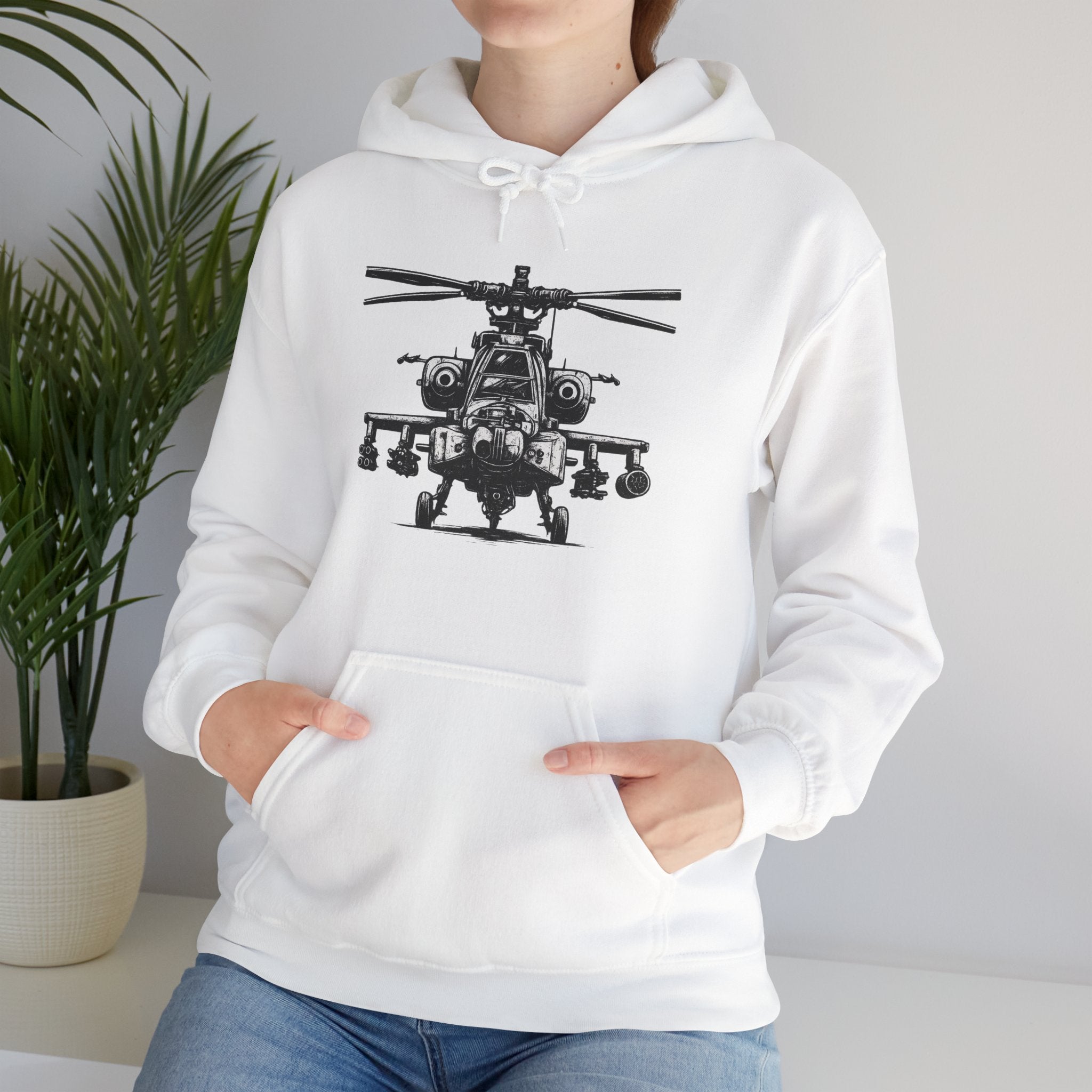Gildan Heavy Blend Hoodie-Apache Helicopter Hoodie