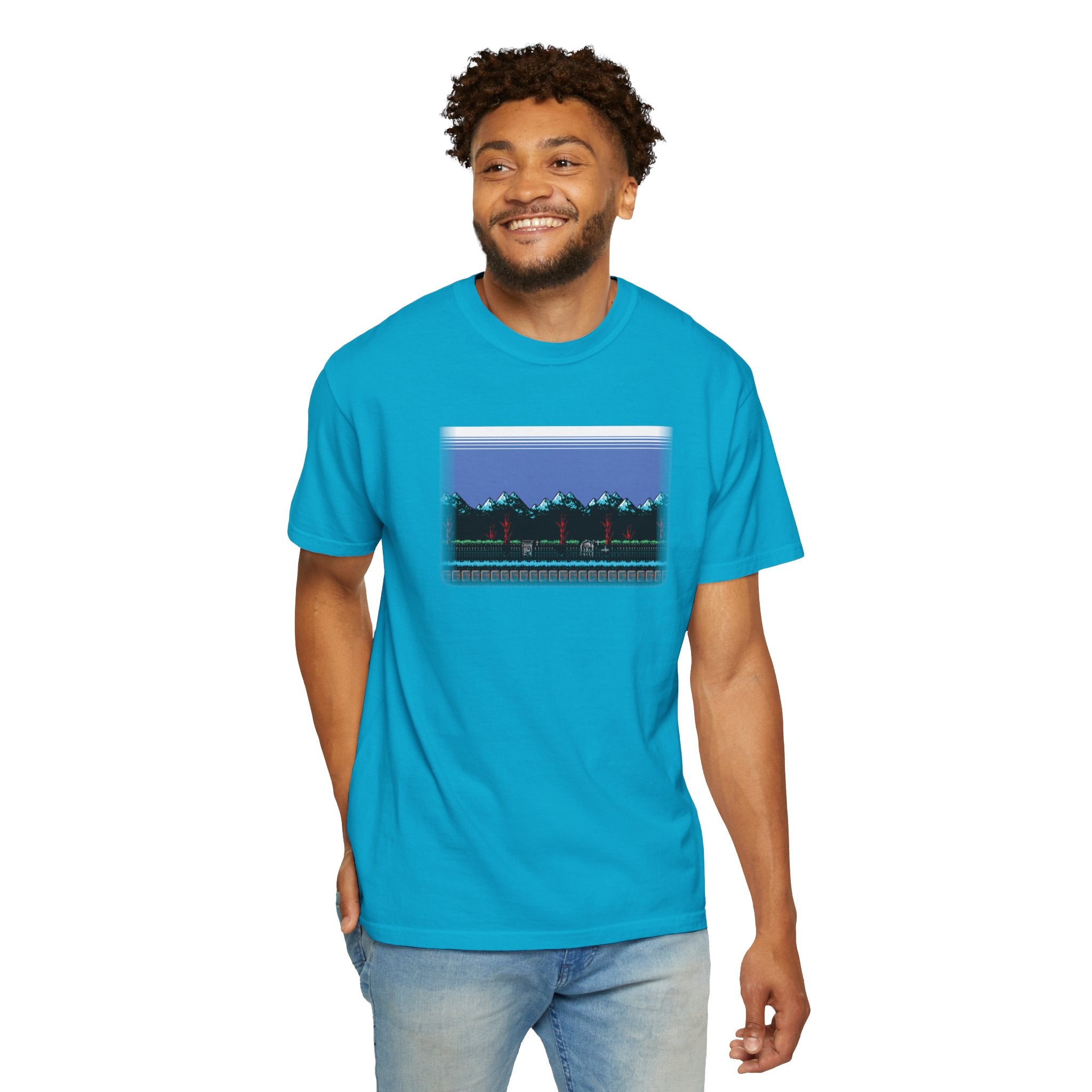 Comfort Colors® Garment-Dyed Short Sleeve Tee Graphic design-Simon's Quest scene