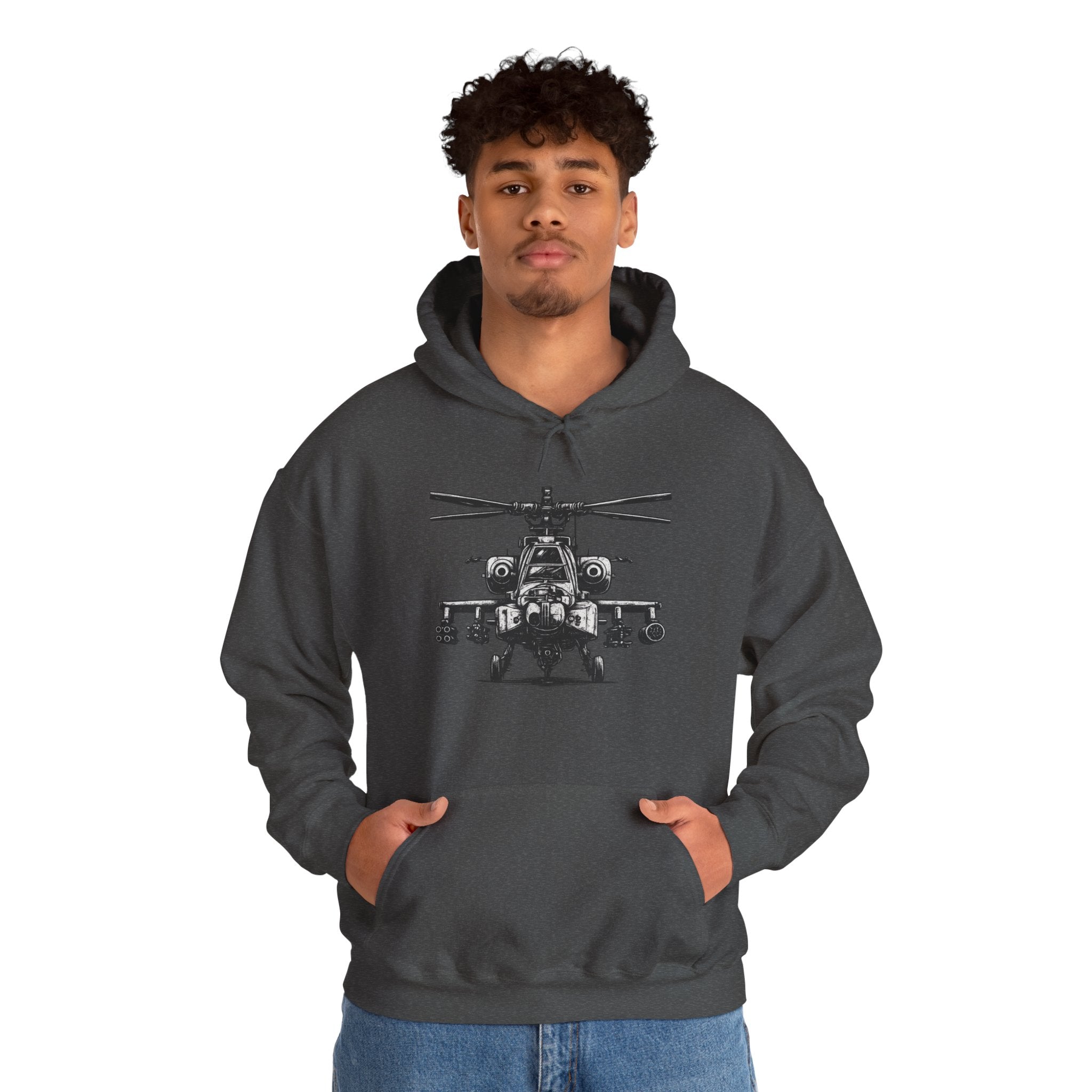 Gildan Heavy Blend Hoodie-Apache Helicopter Hoodie