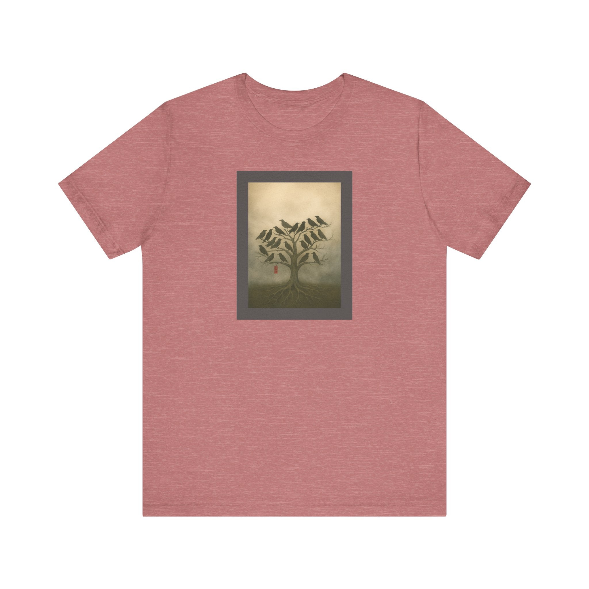 Bella+Canvas Unisex Jersery Short Sleeve T-Shirt Tree of Birds T-Shirt