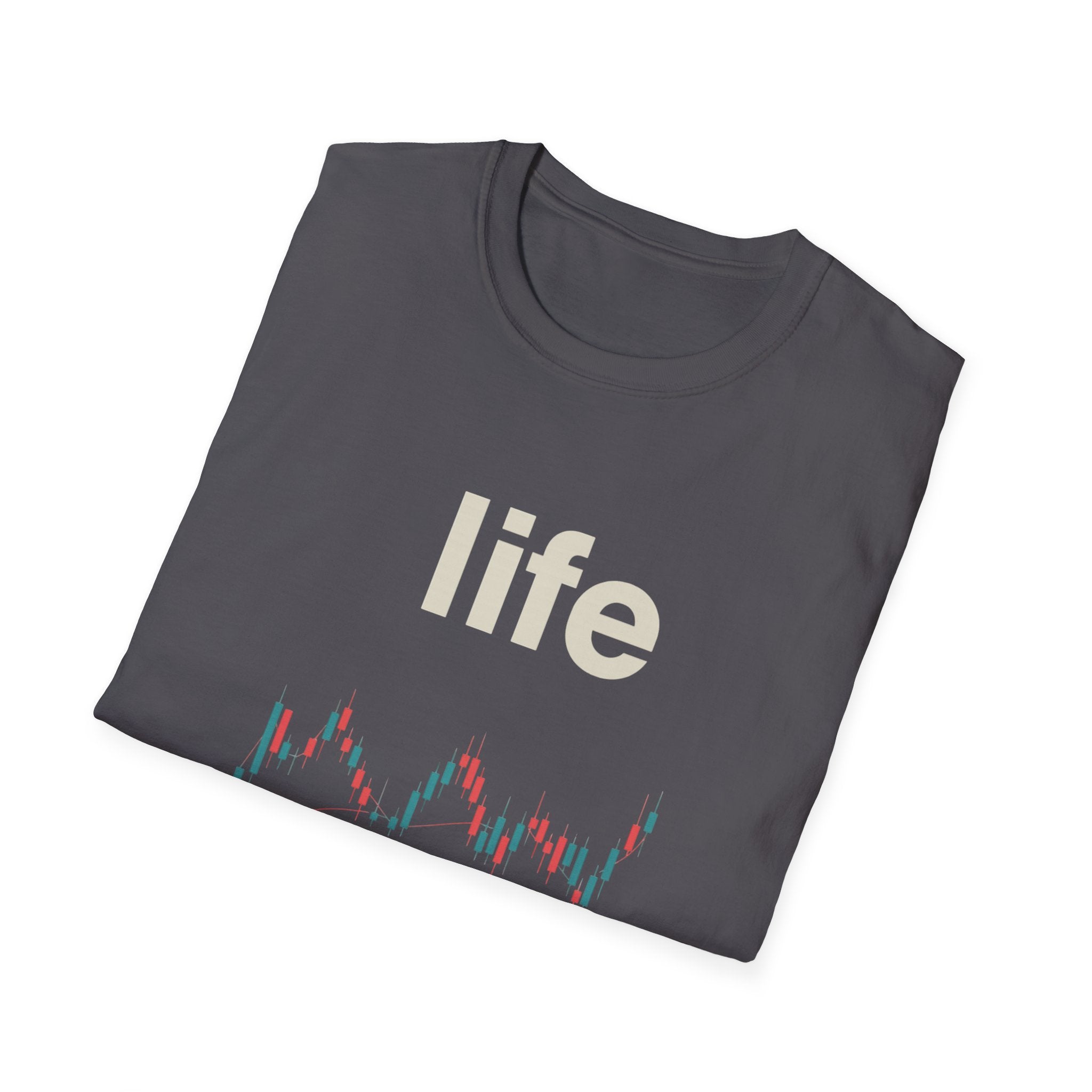 Gildan Unisex Softstyle® T-Shirt -Life is like a candle stick chart